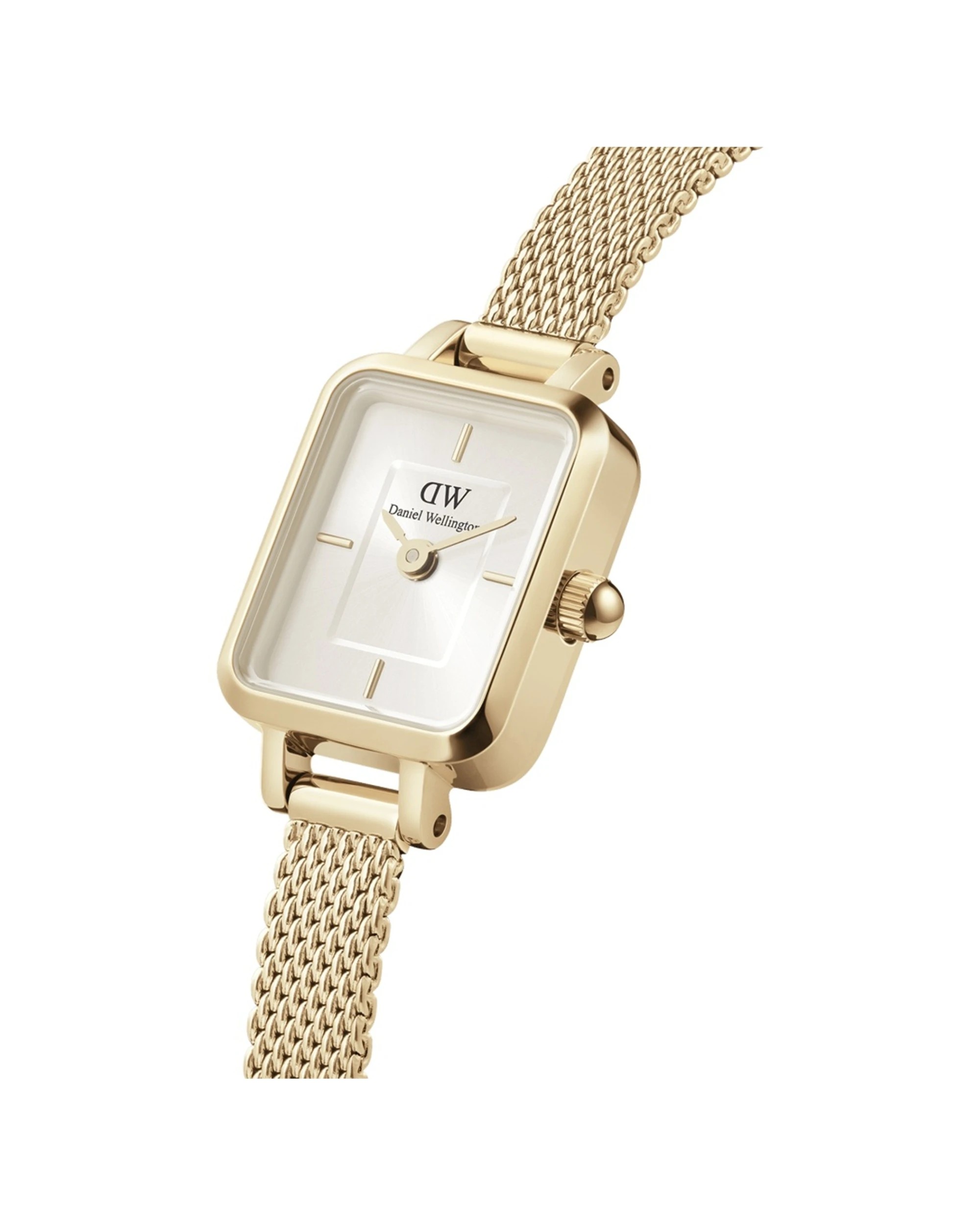 2 Daniel Wellington Quadro Mini Evergold Gold Stainless Steel Champagne Dial Watch, 2 of 5
