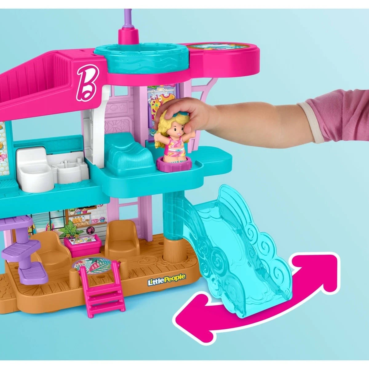 5 Fisher-Price Barbie Little People Beach House Playset, 5 of 8