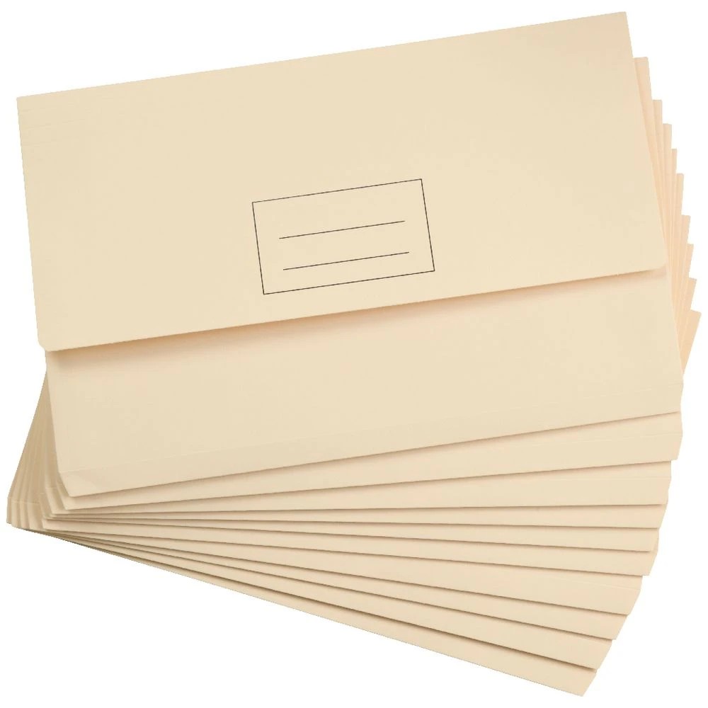 3 J.Burrows Document Wallet 220GSM Buff 10 Pack, 3 of 4