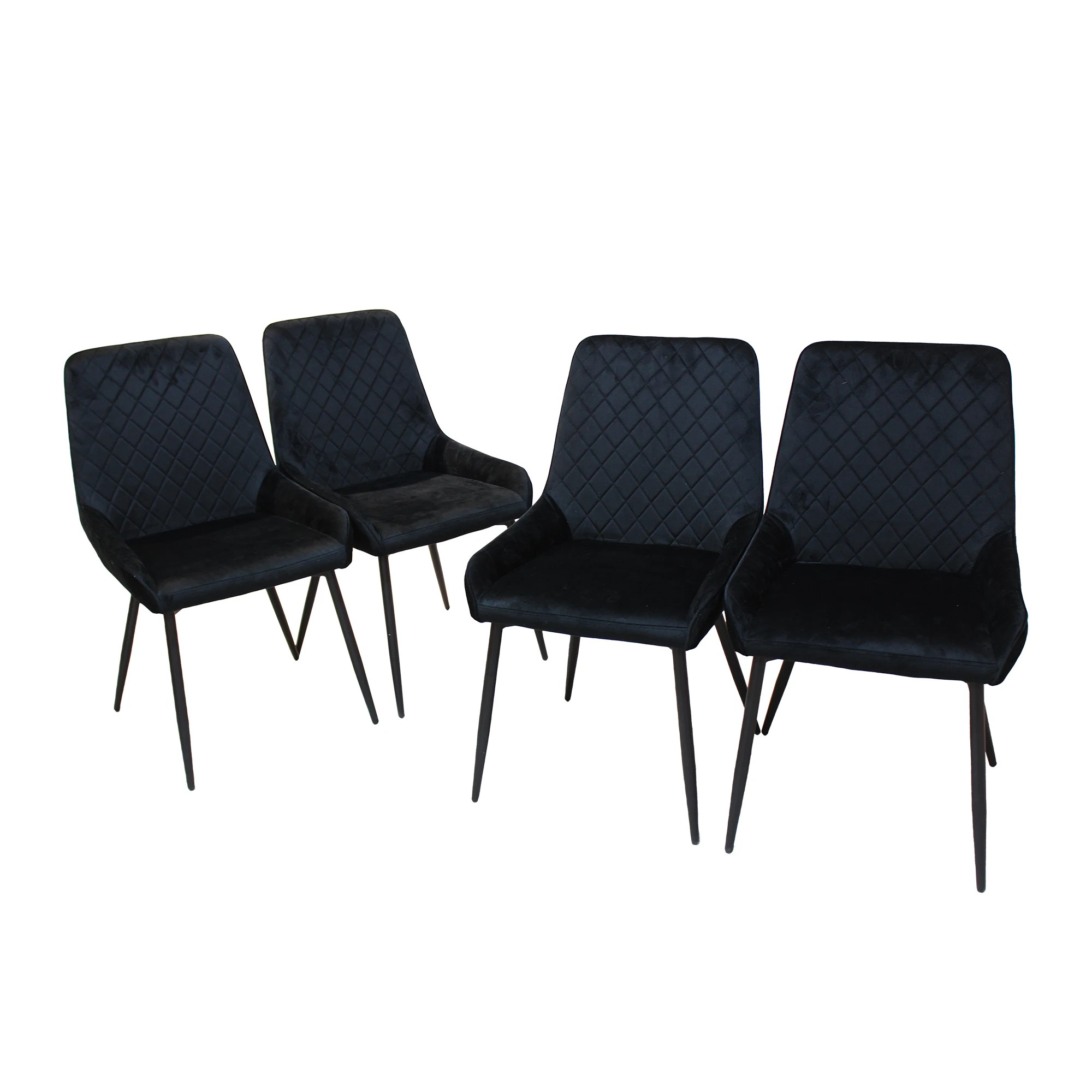 1 Levede Set Of 4 Pu Leather Padded Dining Chairs - Black, 1 of 2