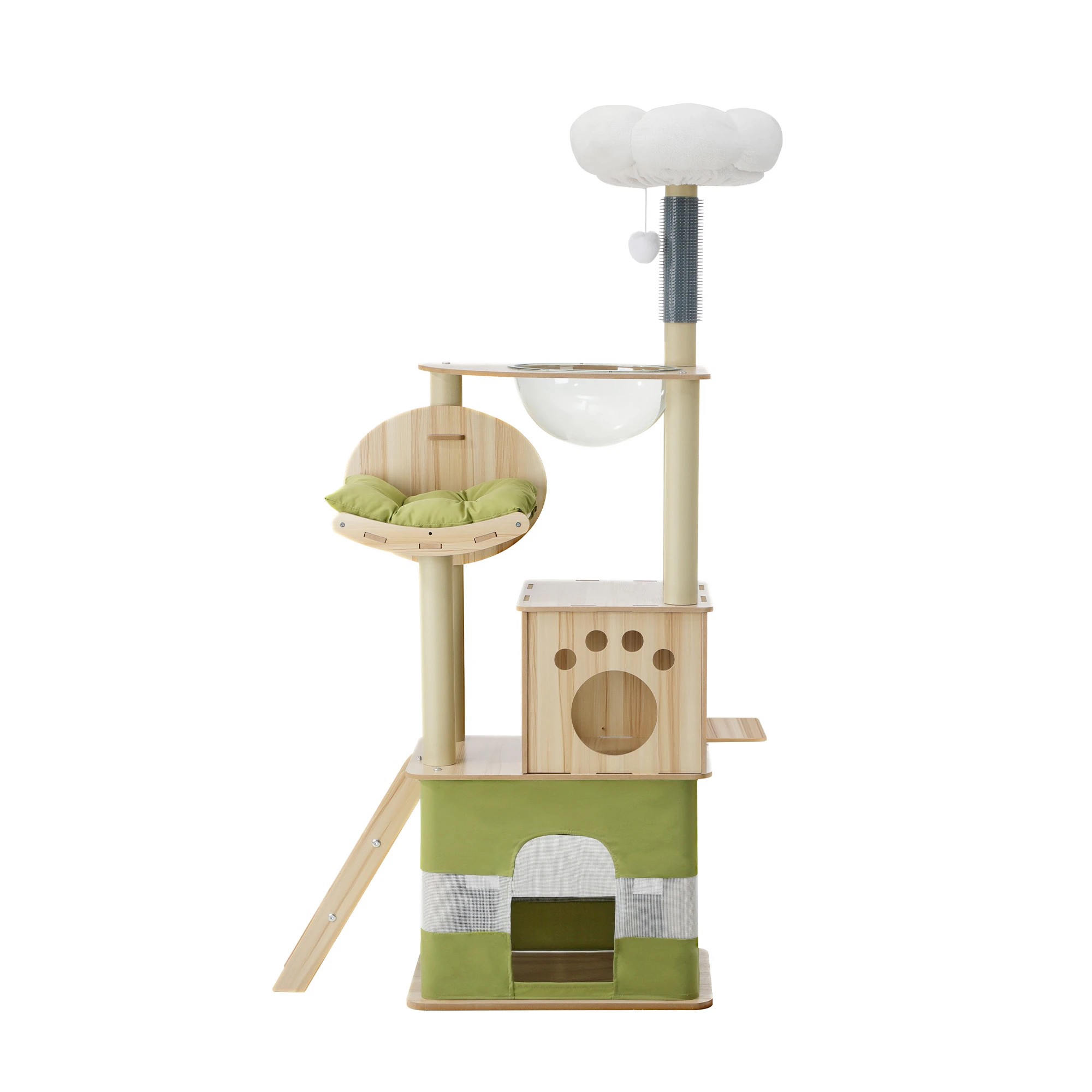 5 Alopet Cat Tree Tower Scratching Post Scratcher 160cm Condo House Bed Furniture
 - Natural, 5 of 8