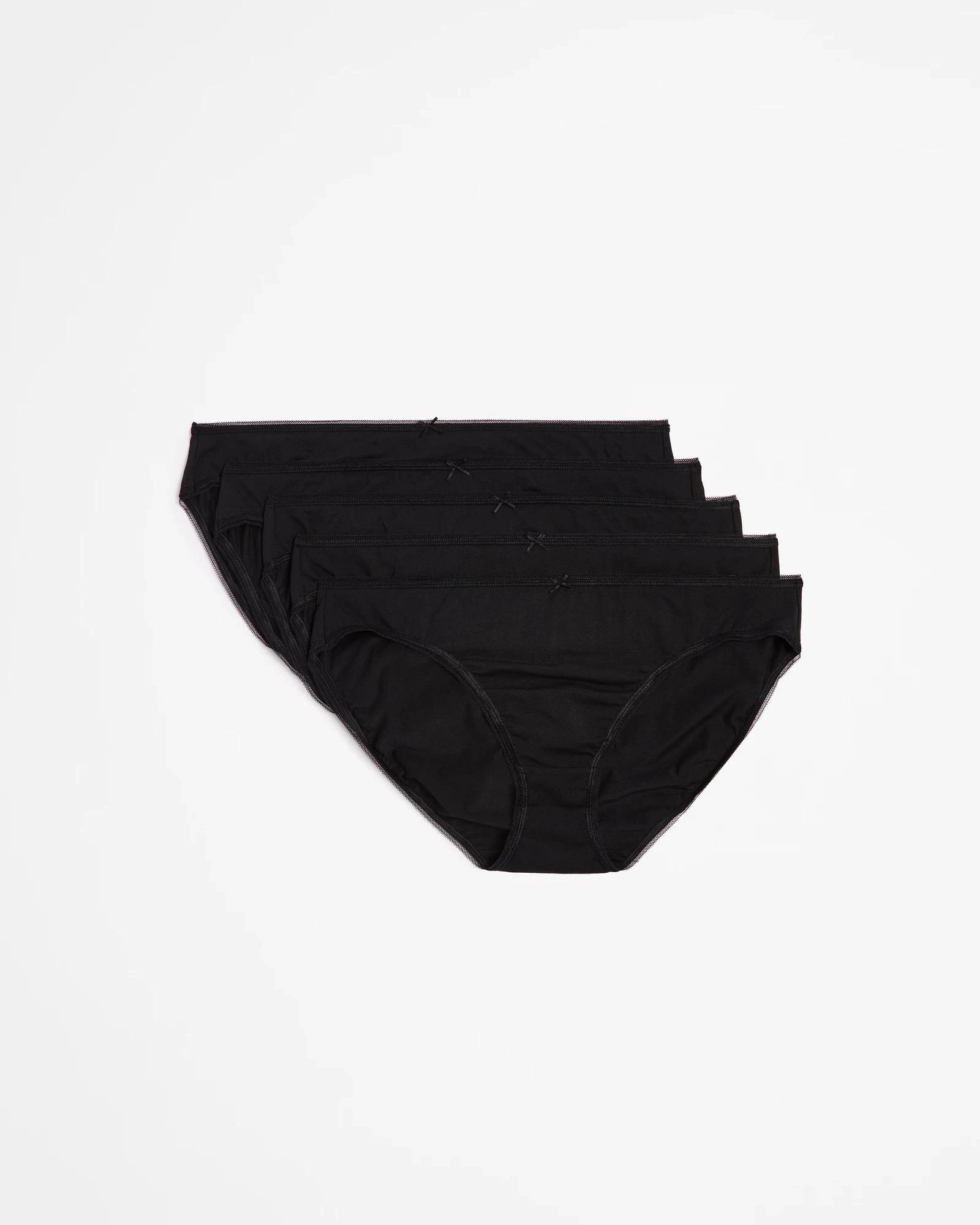 1 Target 5 Pack Cotton/Elastane Bikini Briefs BLACK, 1 of 6
