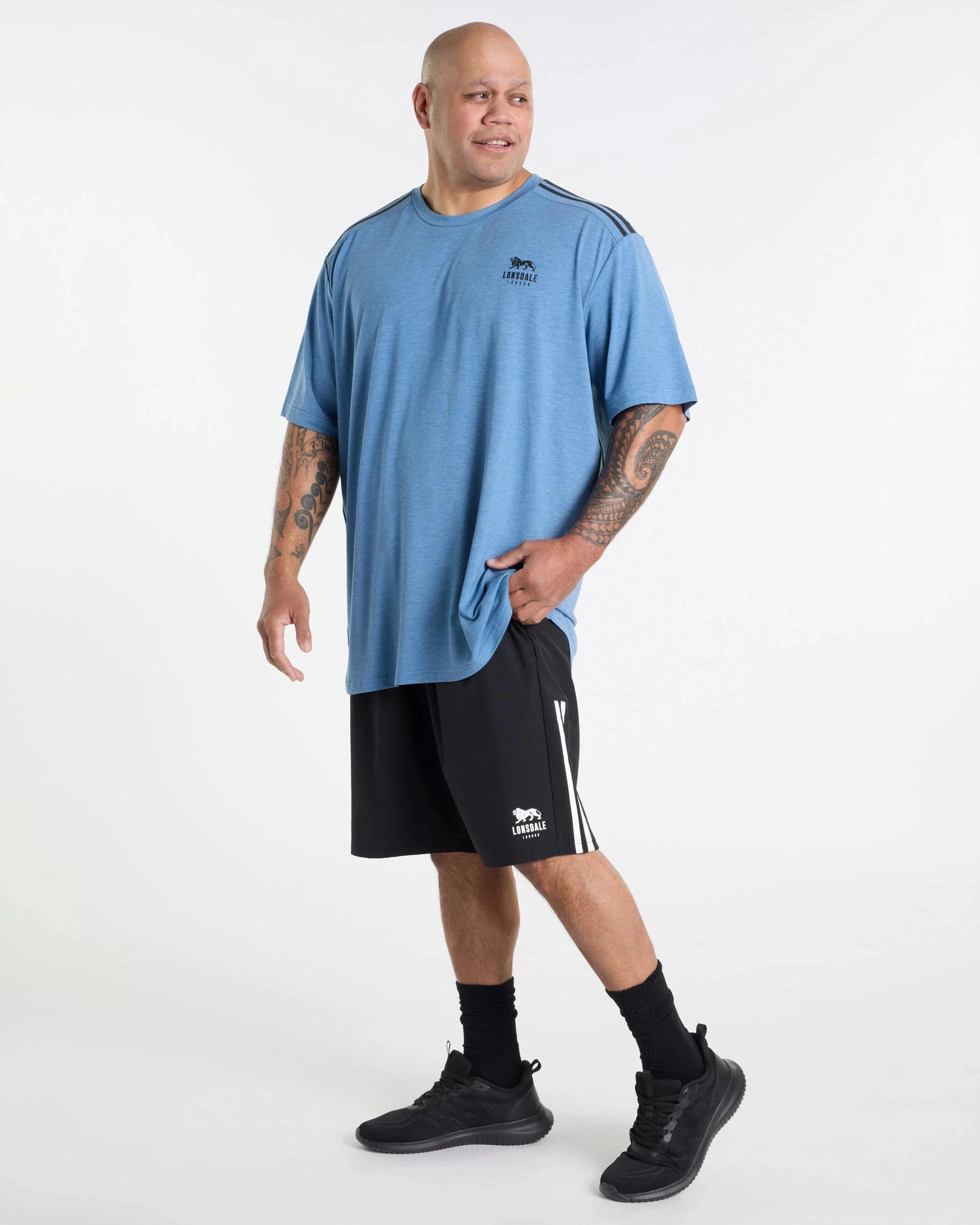 3 Plus Size Active T-Shirt - Lonsdale London BLUE, 3 of 4