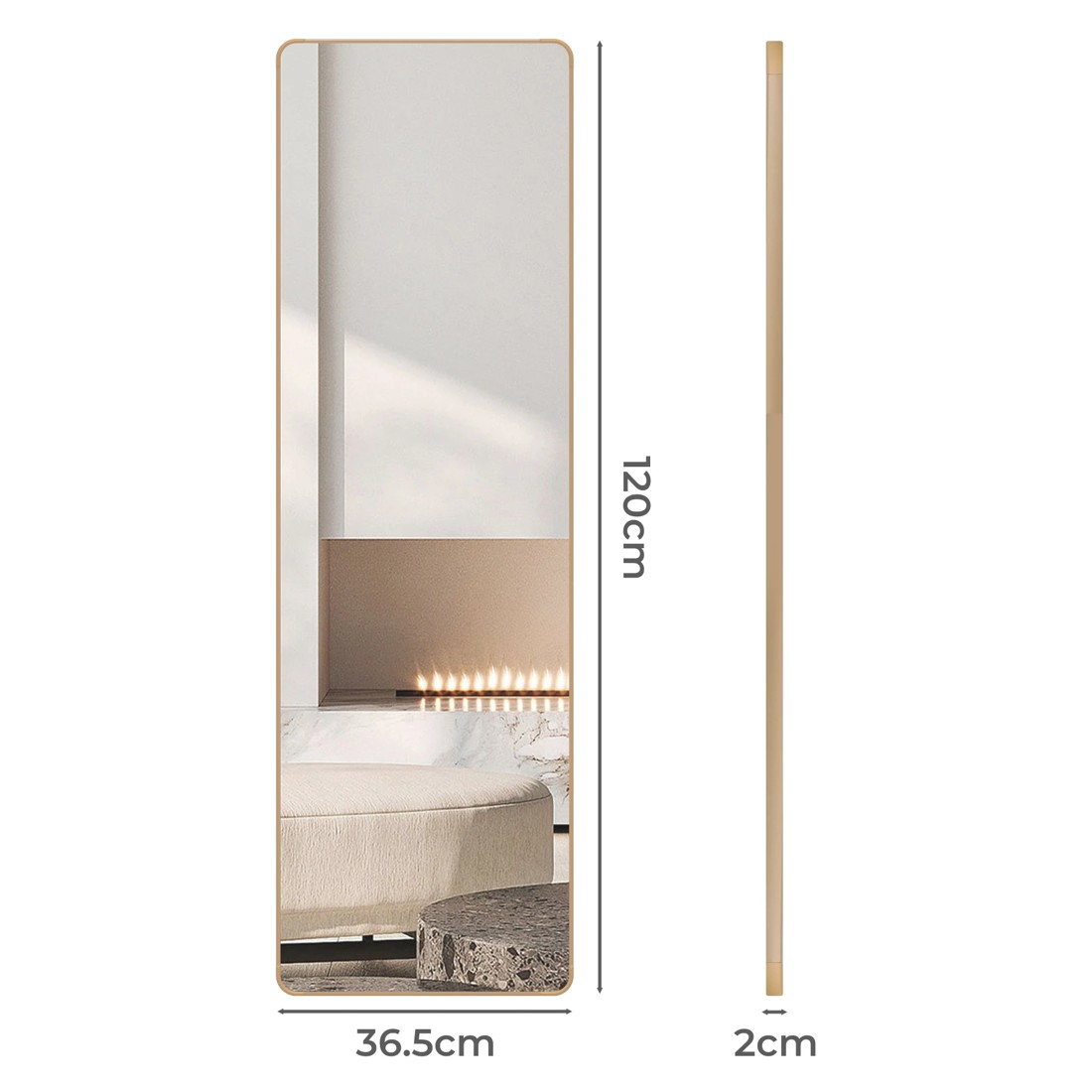 3 Yezi 120X36cm Full Length Mirror Wall Mounted, 3 of 8
