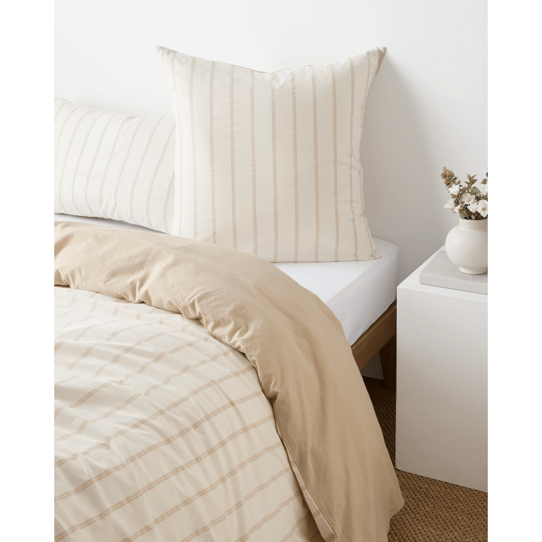 2 Arlo Stonewash Stripe European Pillowcase
 - Queen Bed
 - Natural, 2 of 4