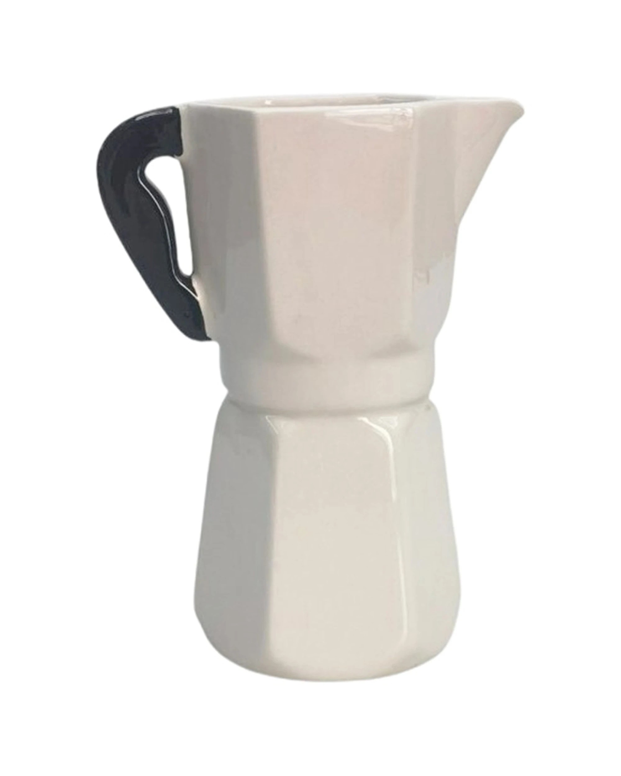 1 Urban Products Coffee Pot Ceramic Vase Kitchenware 16cm Durable Ceramic Glossy Finish - White, 1 of 4