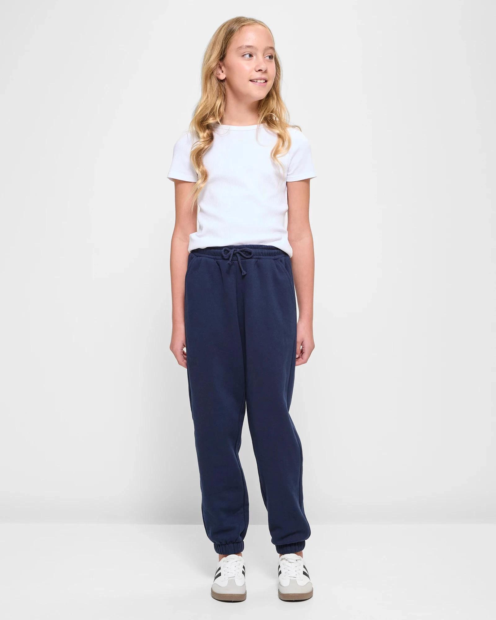 2 Target Girls Essential Trackpants NAVY, 2 of 5