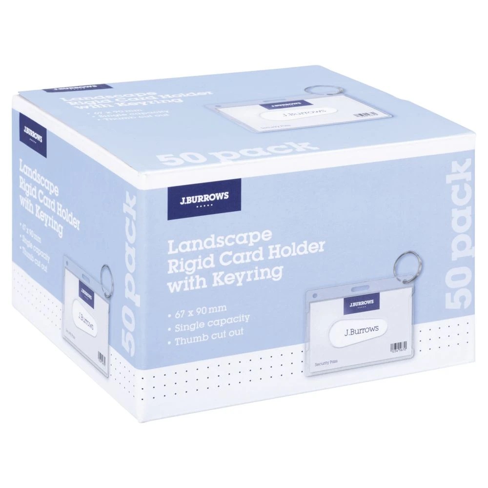 4 J.Burrows ID Card Holder with Ring Landscape 50 Pack, 4 of 5