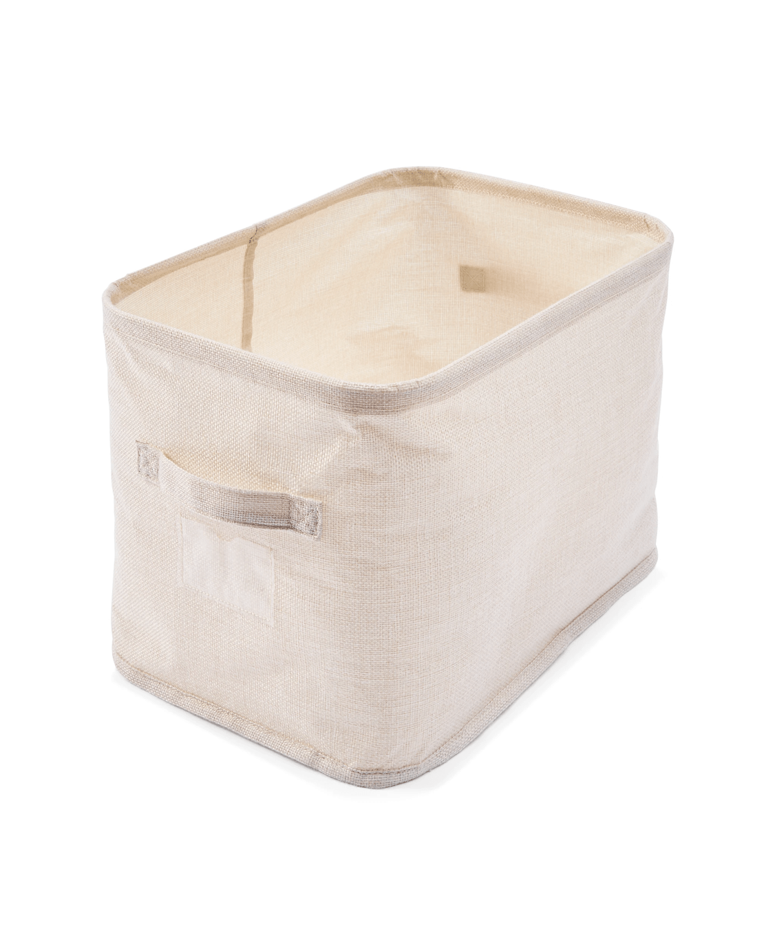 7 Linen Look Short Organiser - Narrow, Beige, 7 of 9