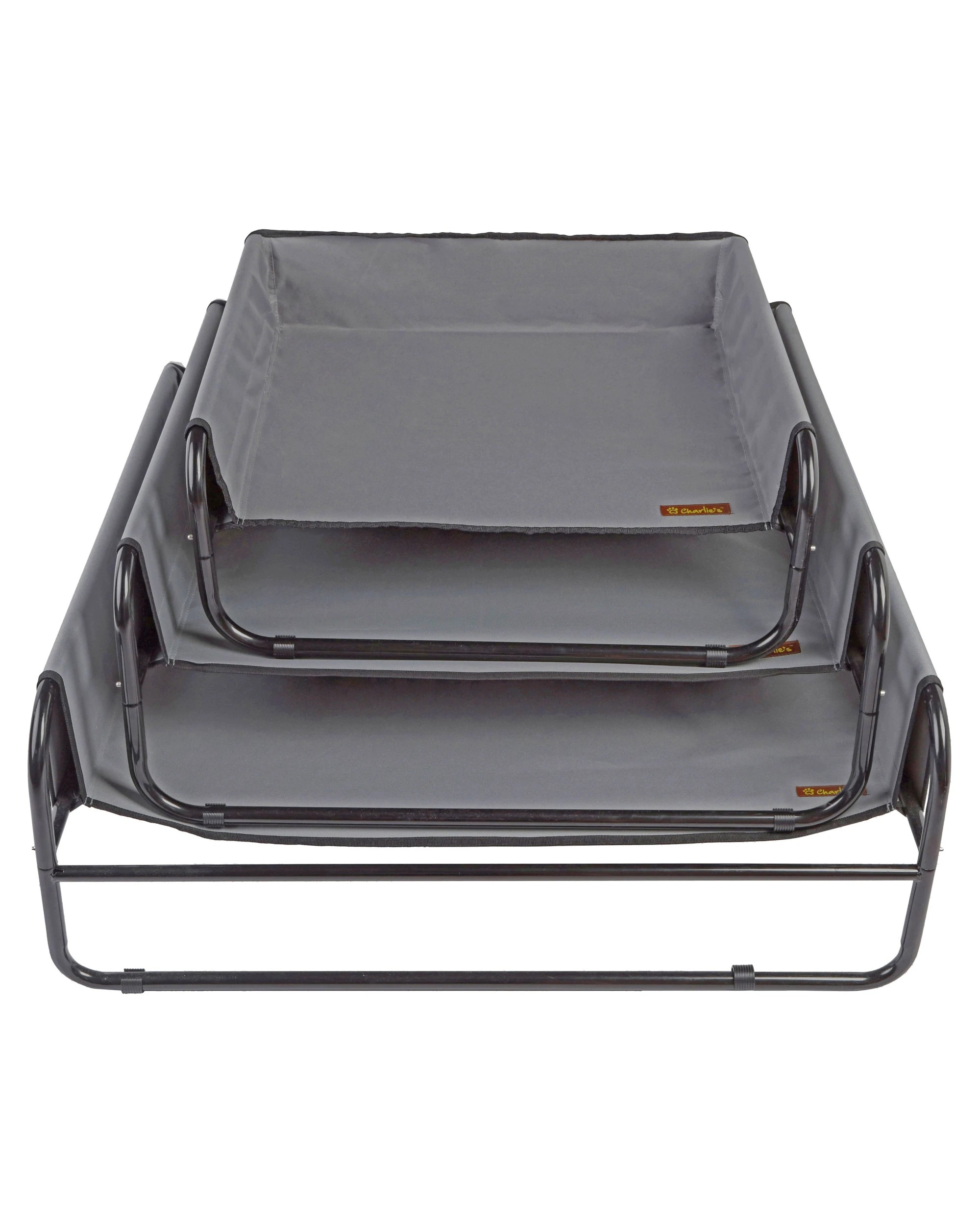 6 Charlie's High Walled Outdoor Trampoline Dog Bed Medium - Grey, 6 of 6
