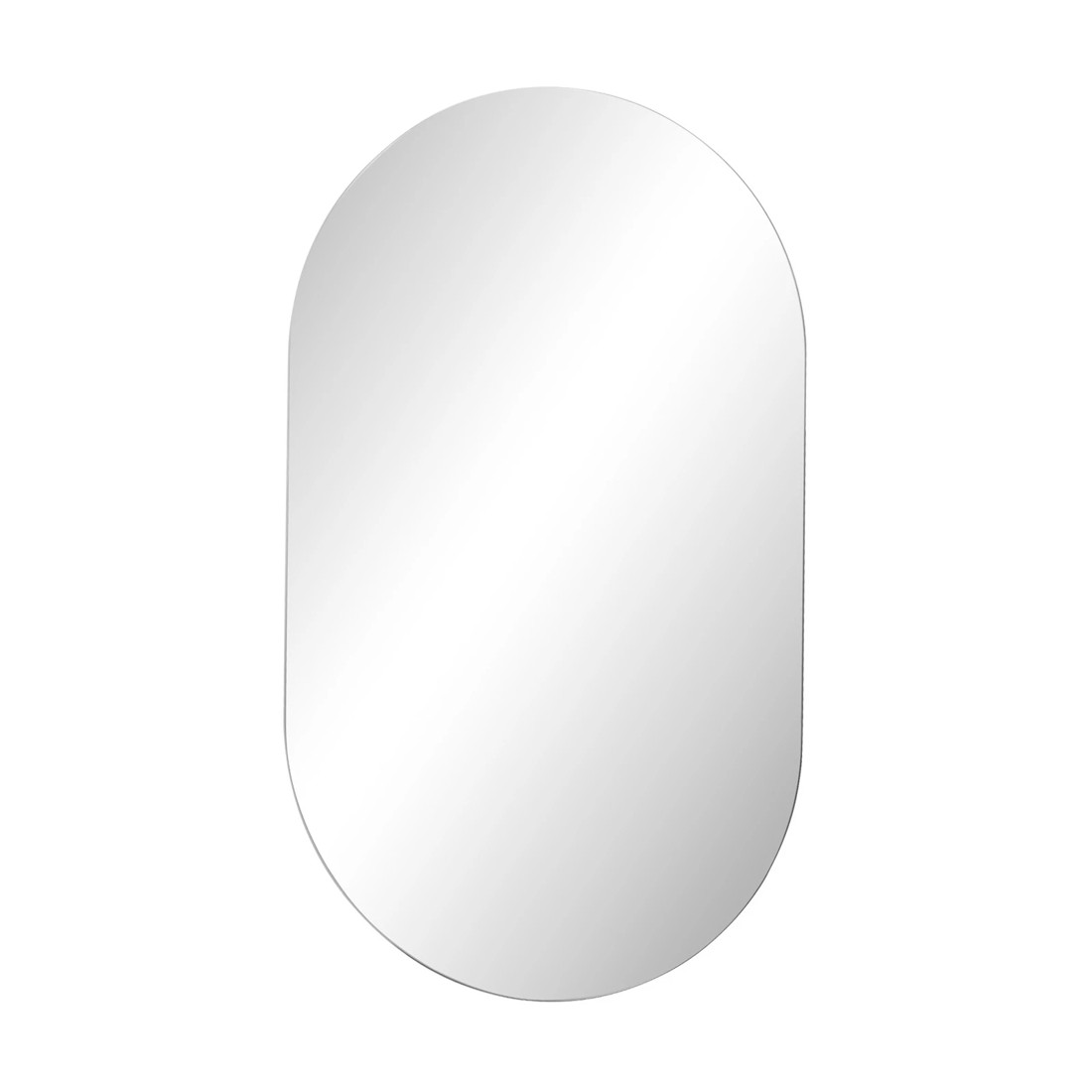 9 Oikiture Wall Mirrors Oval Makeup Mirror Bathroom Frameless 84x50cm
 - Clear, 9 of 9