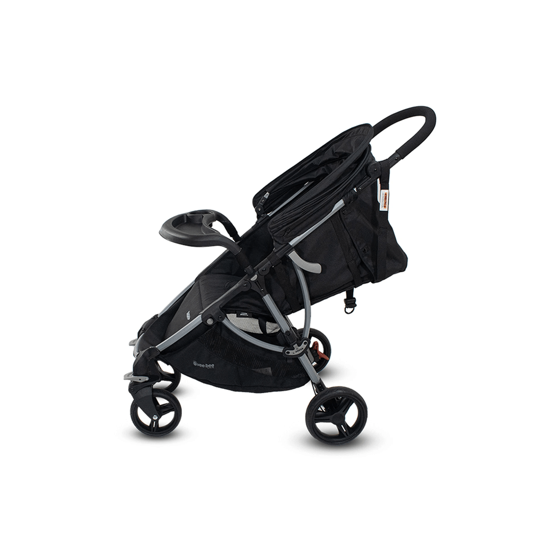 4 Vee Bee Dash Pram Foldable Reclining Baby Stroller With Tray Moon Shadow Colour
 - Black, 4 of 9