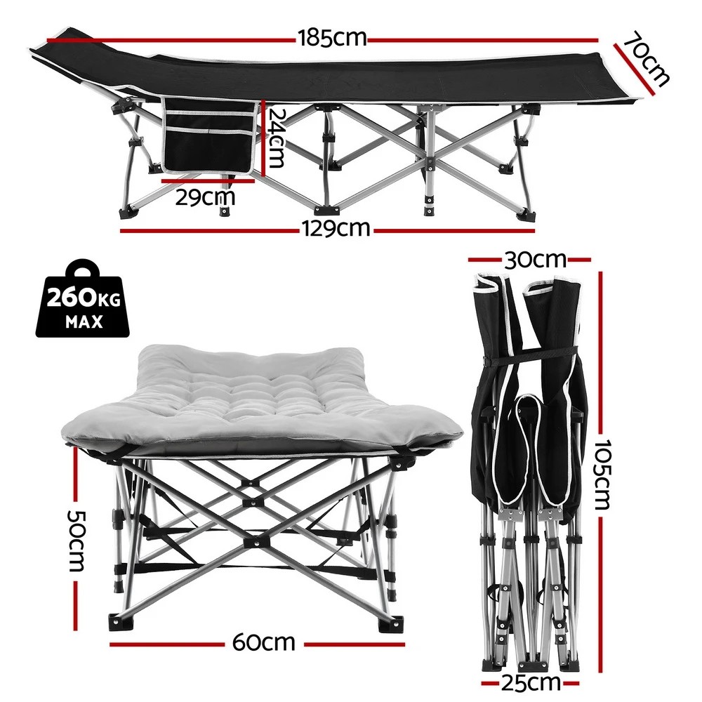 2 Artiss Folding Bed With Mattress Heavy Duty  185CM - Multi - Multi, 2 of 8