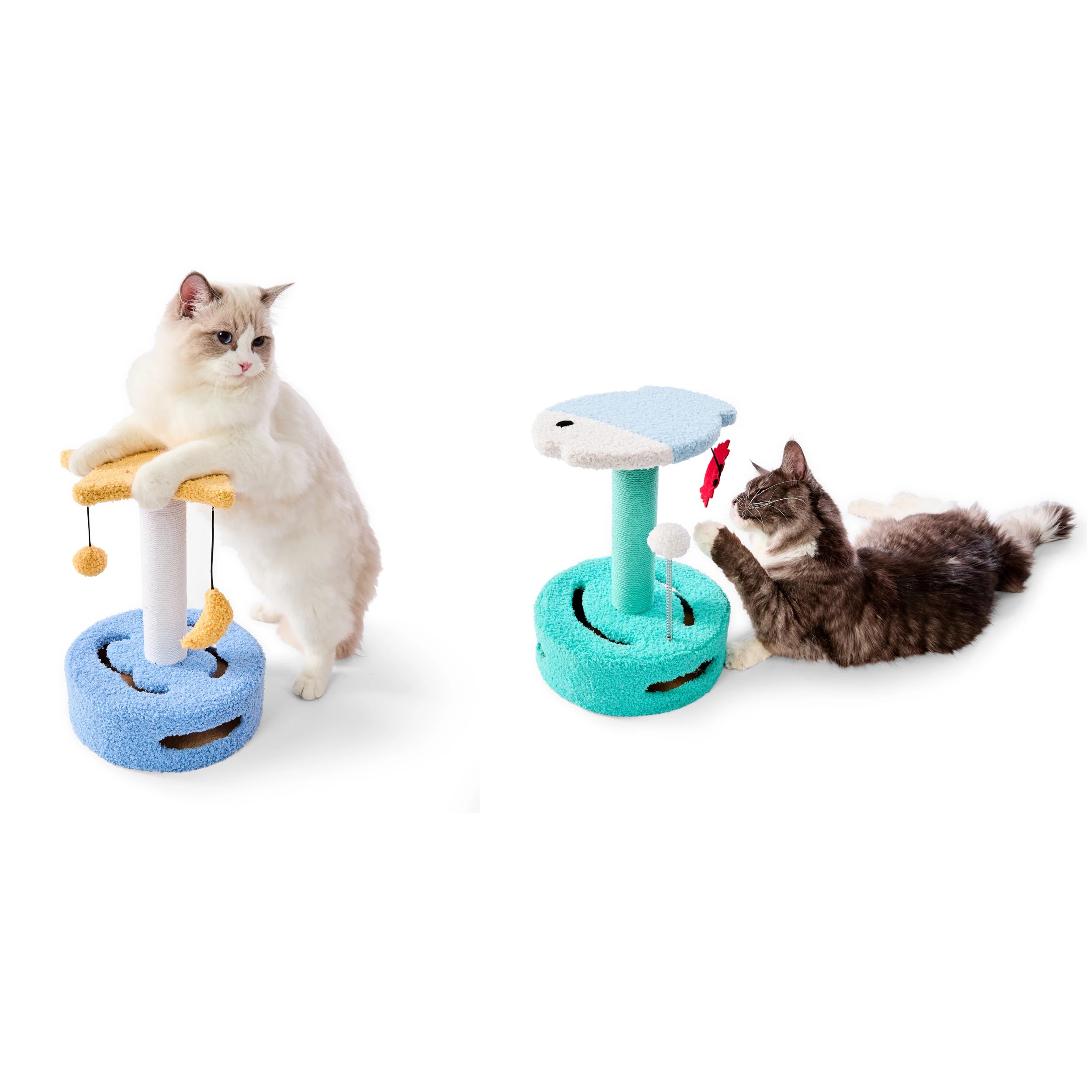 1 Novelty Cat Scratcher with Ball - Small, Assorted, 1 of 10