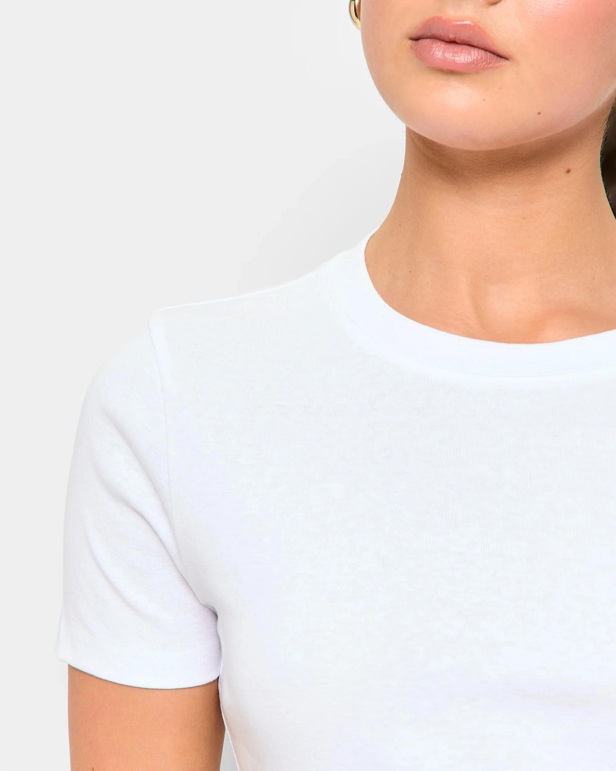 5 Australian Cotton True To Size T-shirt - Lily Loves WHITE, 5 of 5