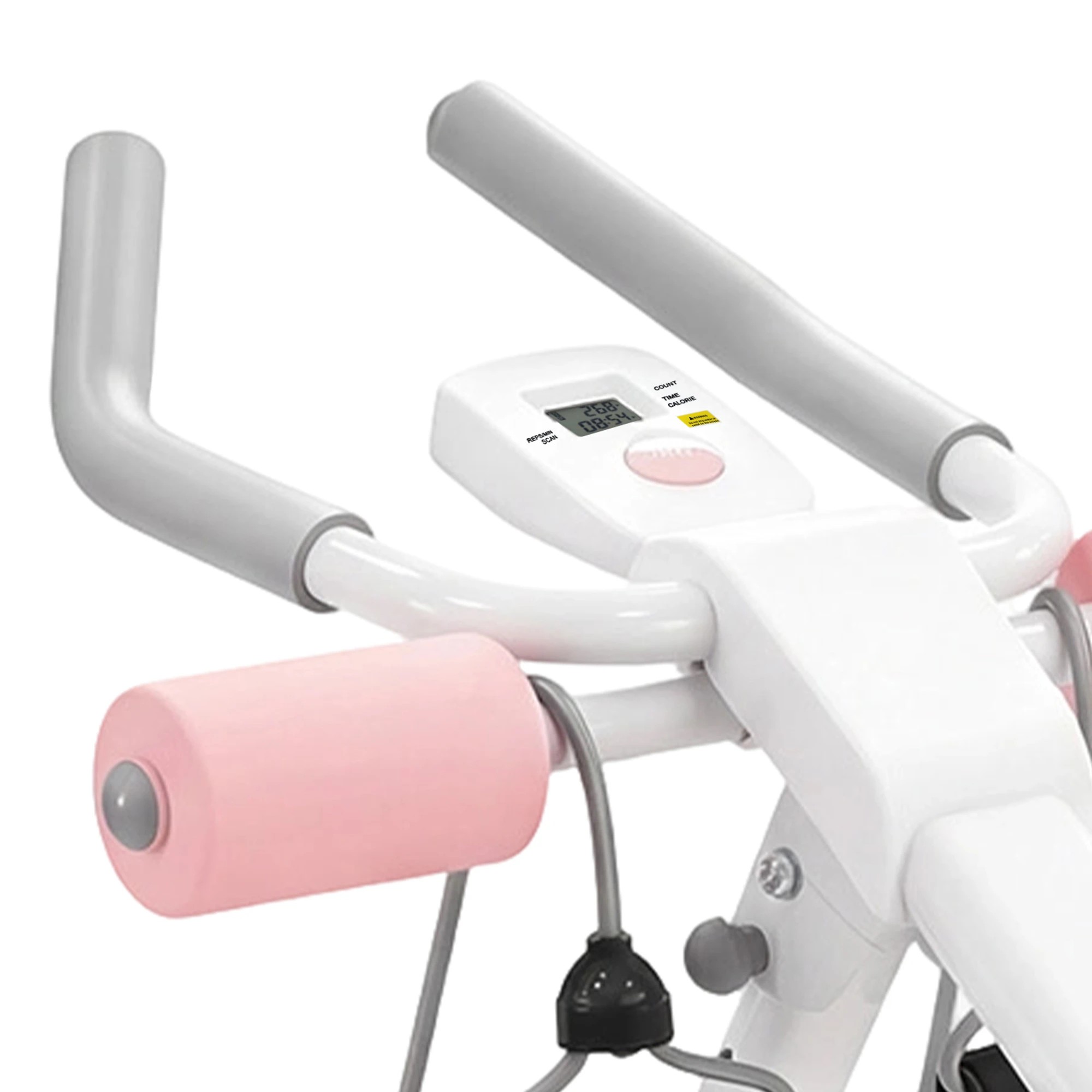 6 Centra Adjustable Ab Trainer Machine,Foldable,Knee Protection,Pink And - White, 6 of 9