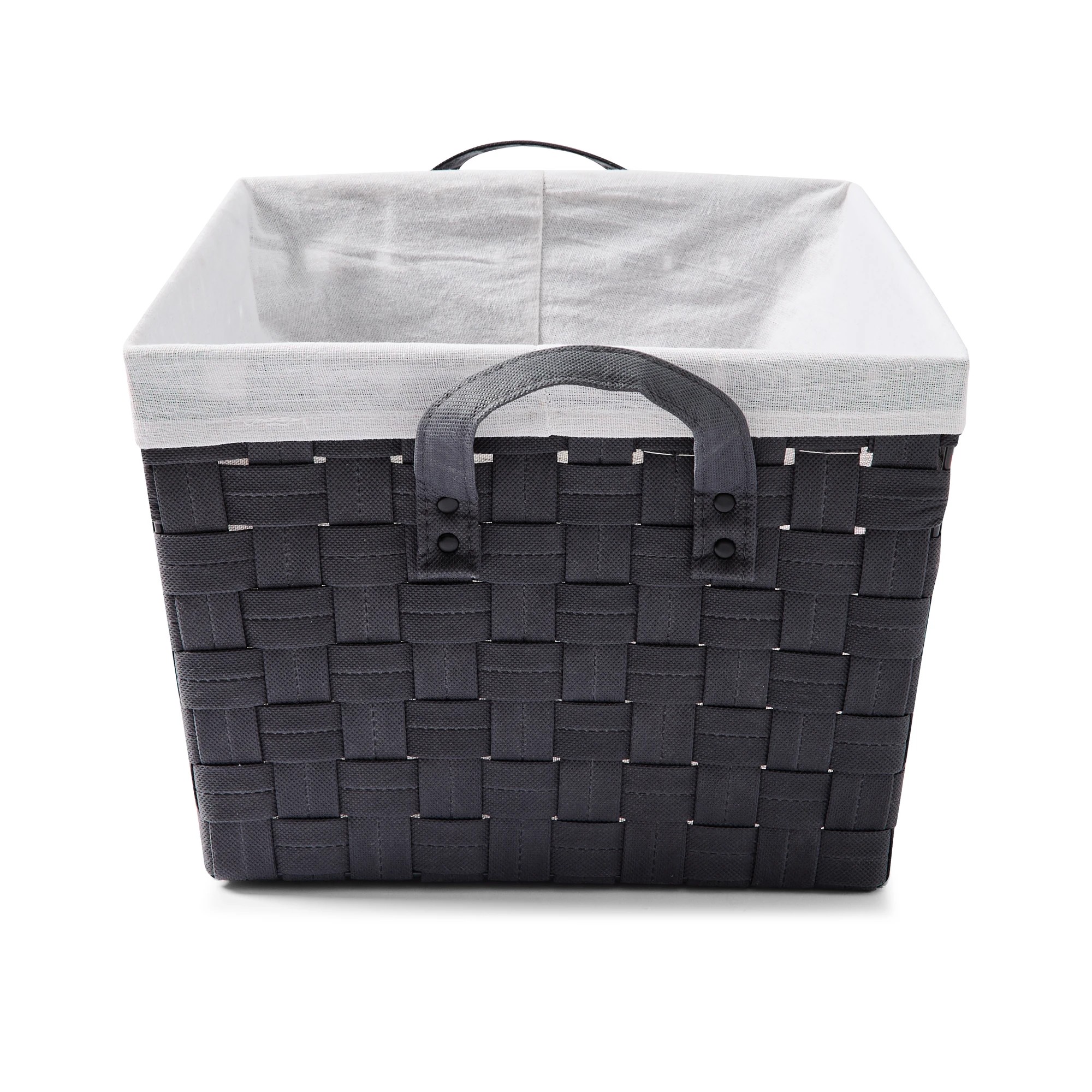 4 Non Woven Basket with Liner - Medium, Charcoal, 4 of 8