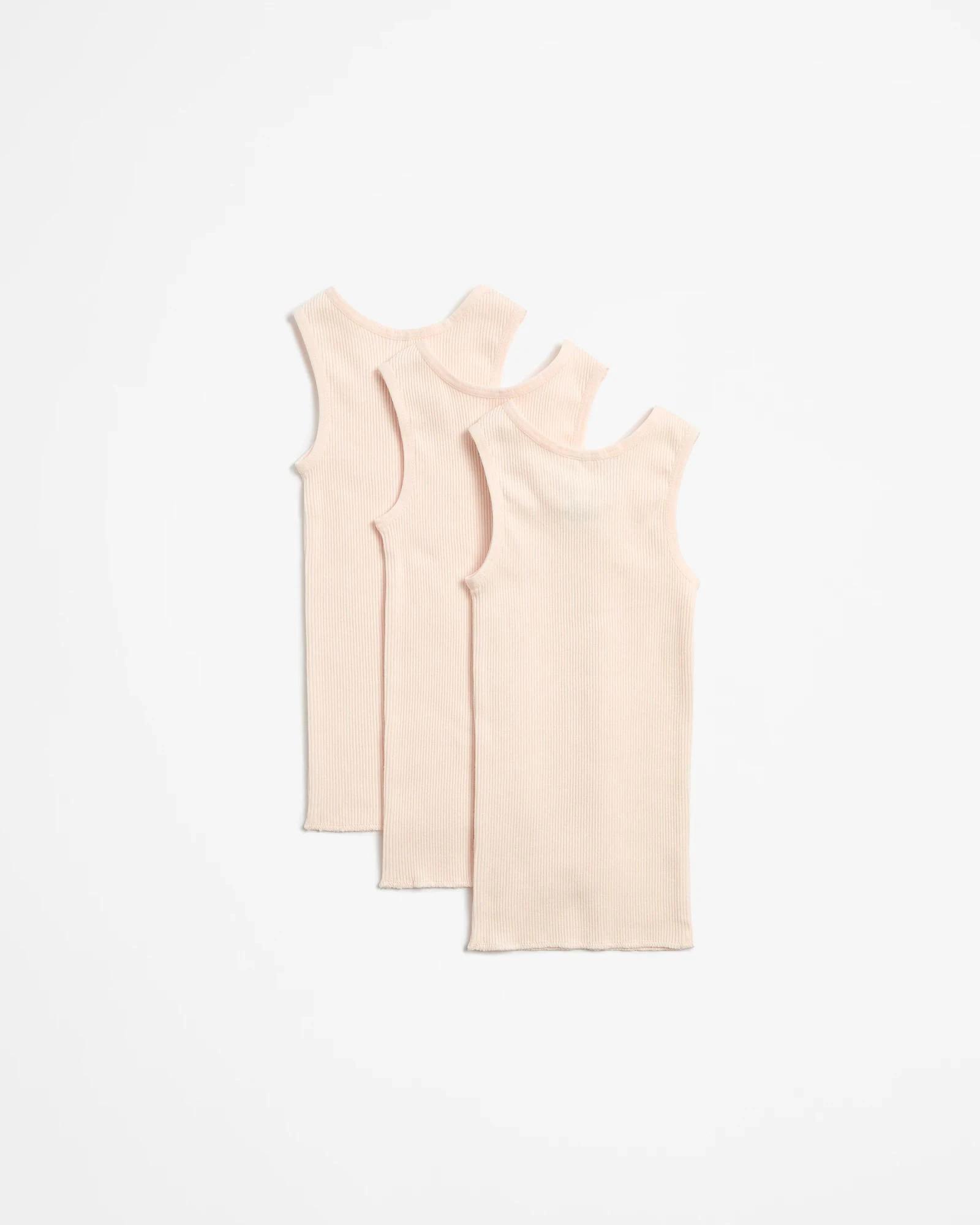 3 Target Baby Baby Organic Cotton Unisex Vests 3 Pack PINK, 3 of 3