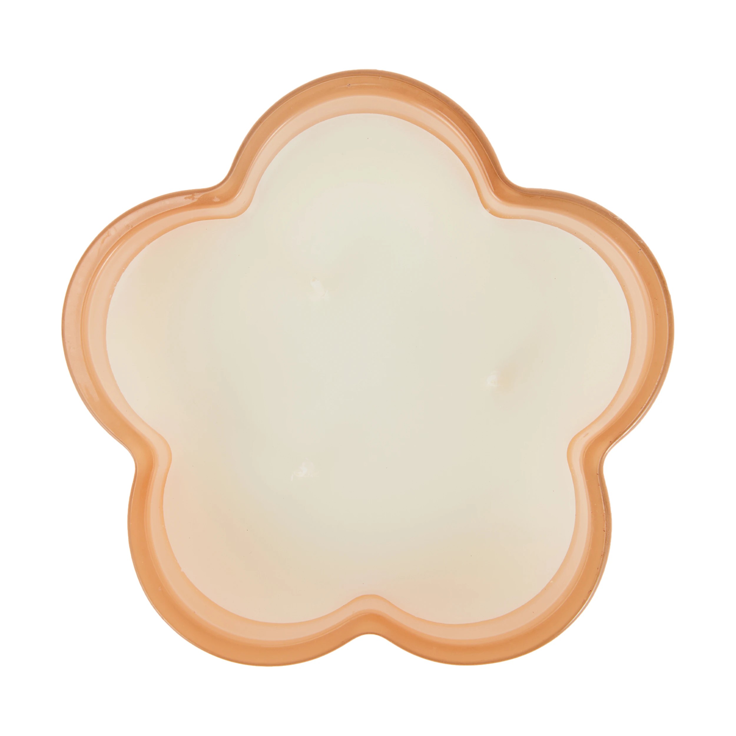 3 Peach Flower Glass Candle, 3 of 4