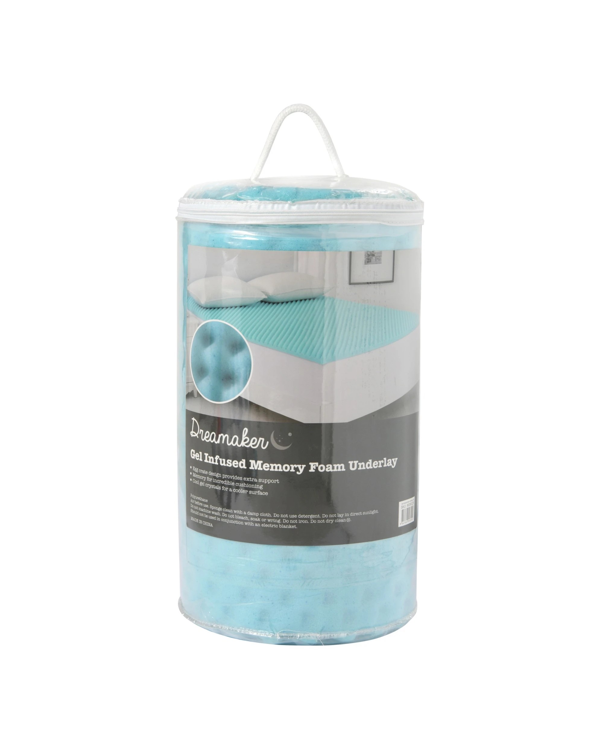 9 Dreamaker Gel Infused Convoluted Memory Foam Underlay - Queen Bed - Blue, 9 of 9