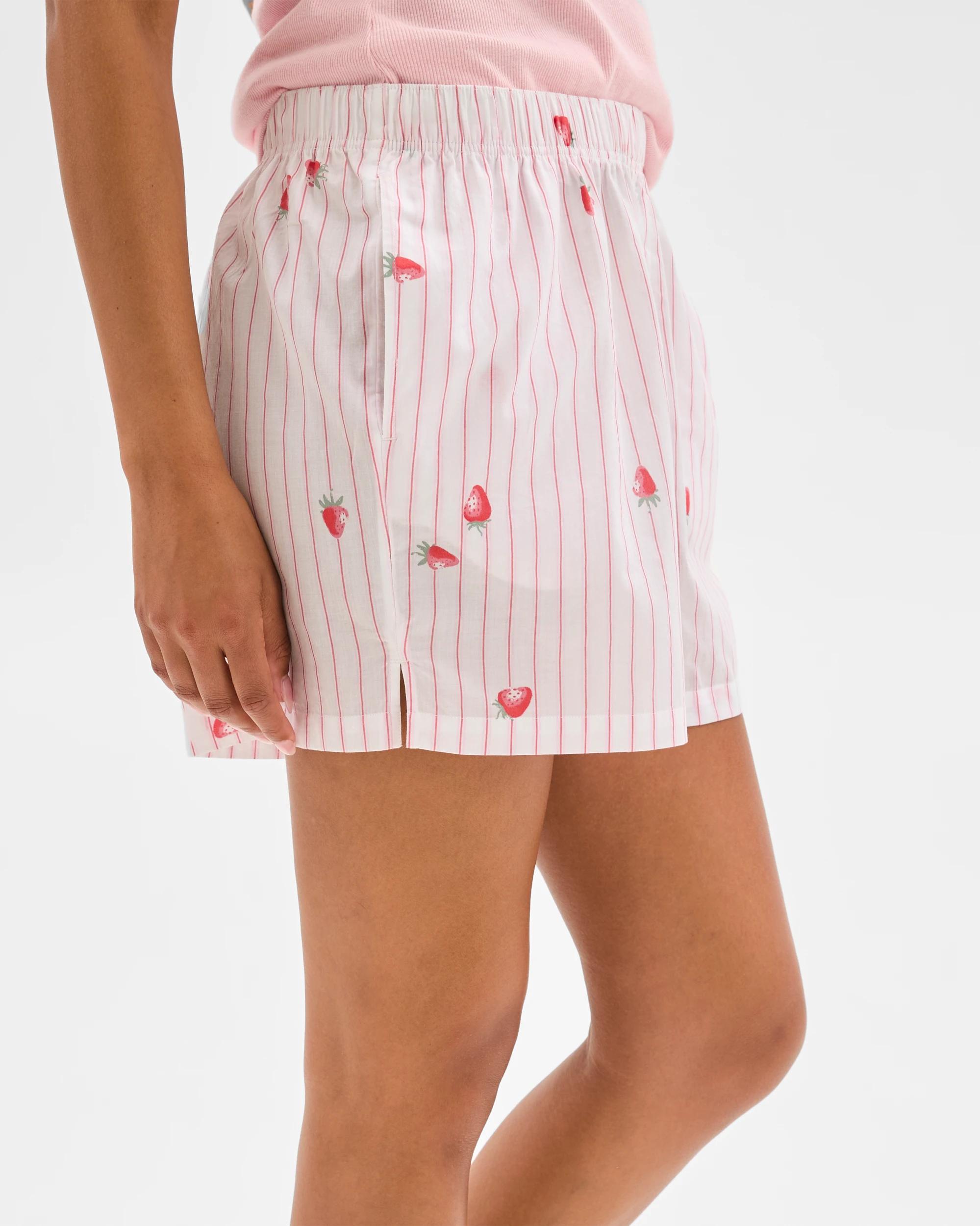 6 Target Australian Cotton Womens Woven Boxer Short 2 Pack STRAWBERRY STRIPE/PINK, 6 of 10