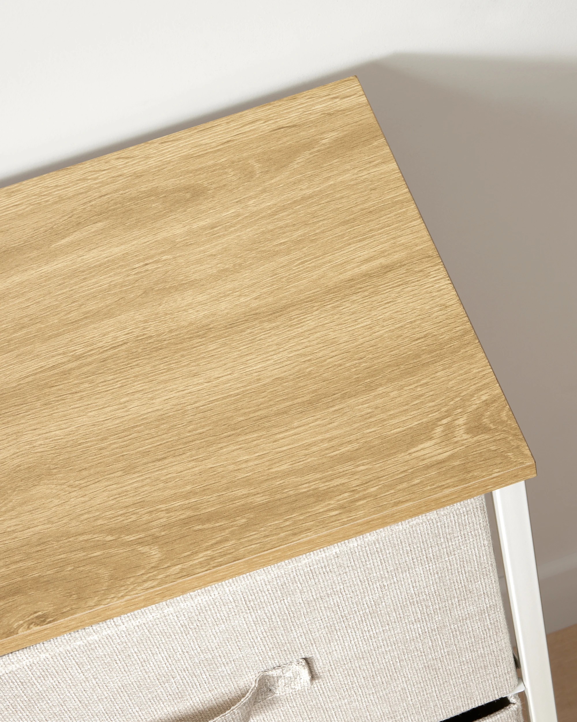5 Linen Look 3 Drawer Chest - Beige, 5 of 7