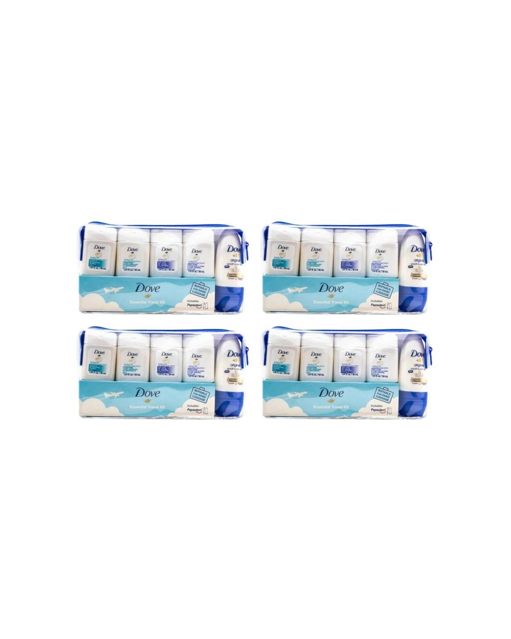 1 Dove 4PK Hydrating Care Essential Travel Toiletry Kit Carry-On Friendly 30ml - Multi, 1 of 3