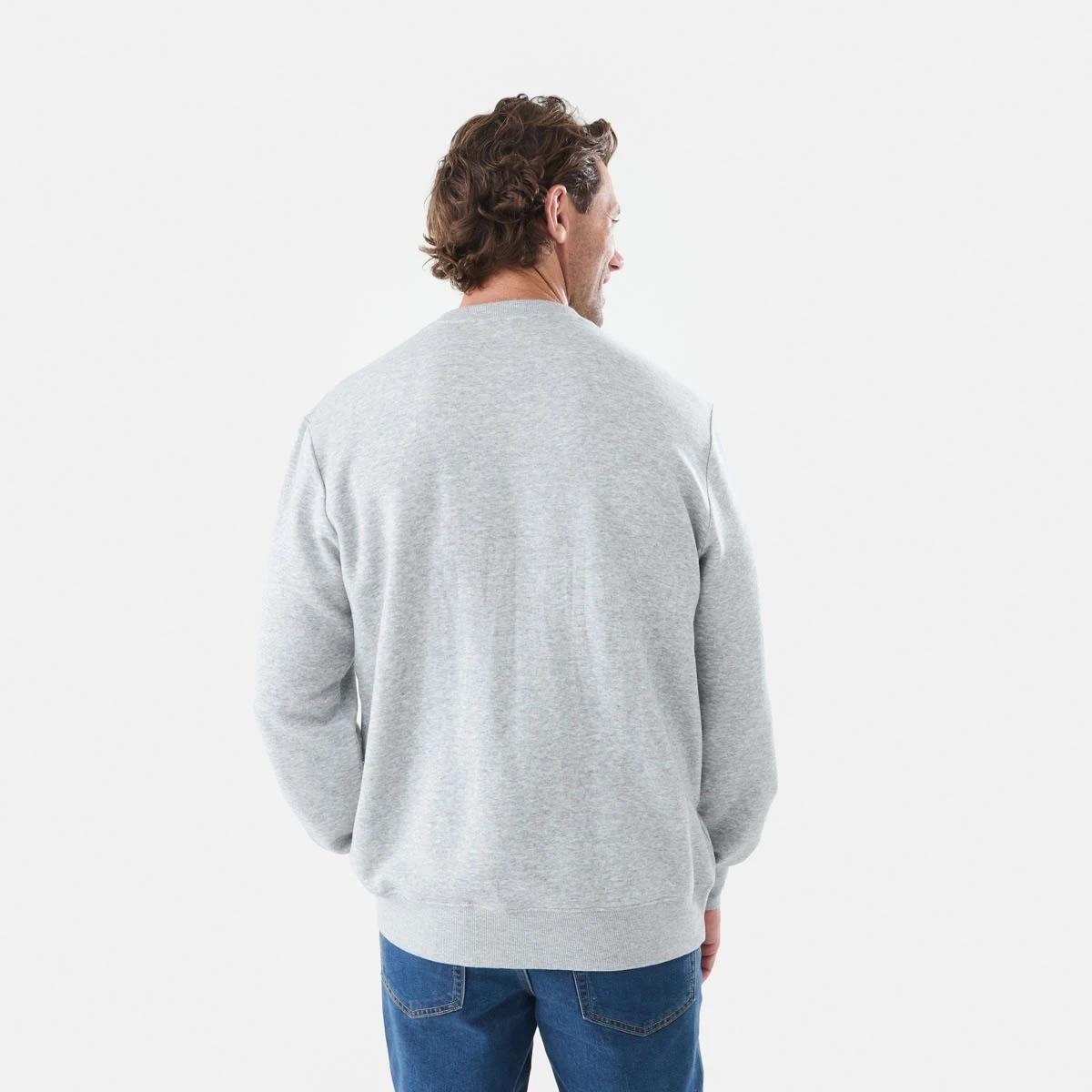 3 Basic Crew Neck Sweatshirt Gry Marle, 3 of 5