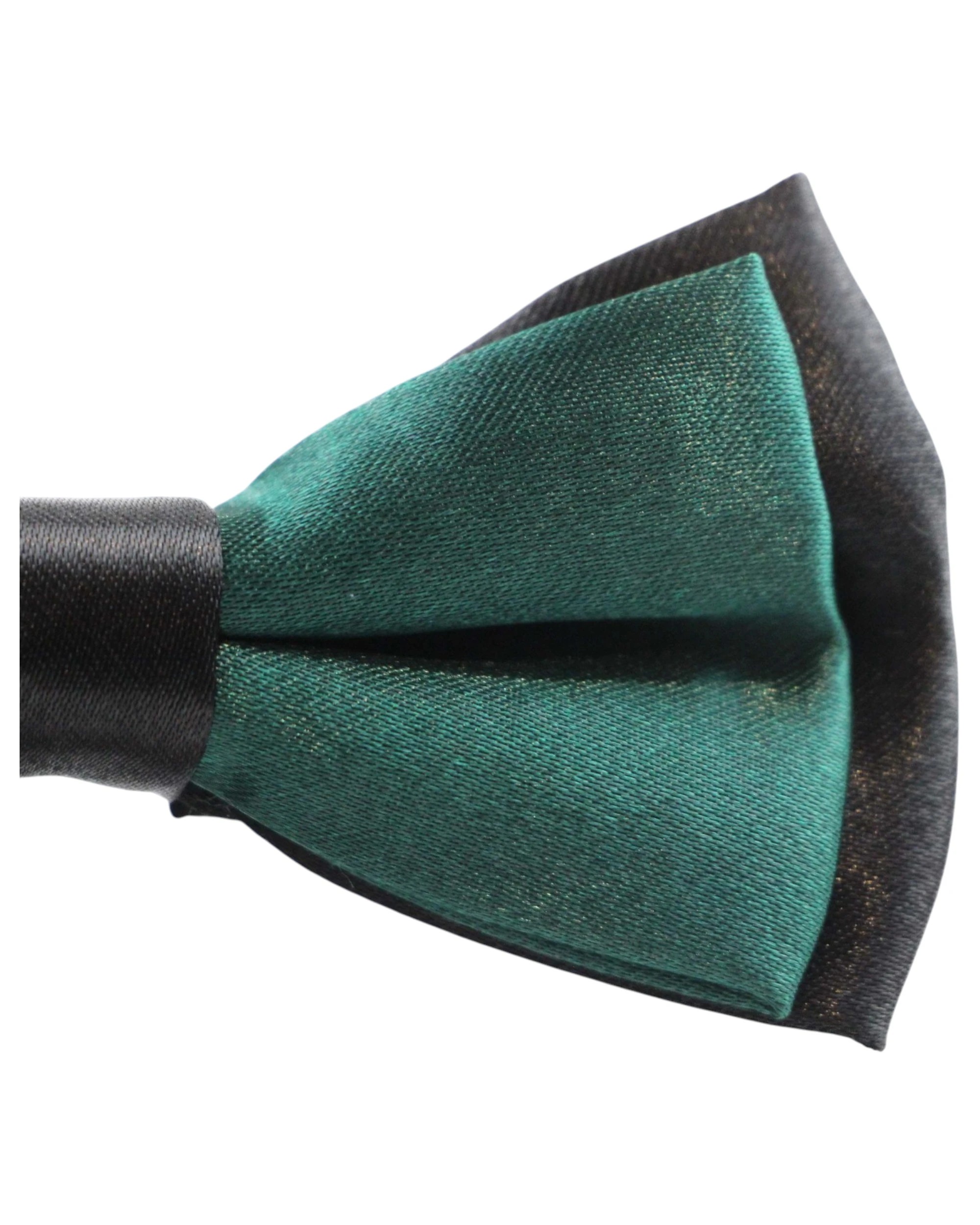 3 Zasel Boys Bottle Green Two Tone Layer Bow Tie - Multi - Multi, 3 of 4