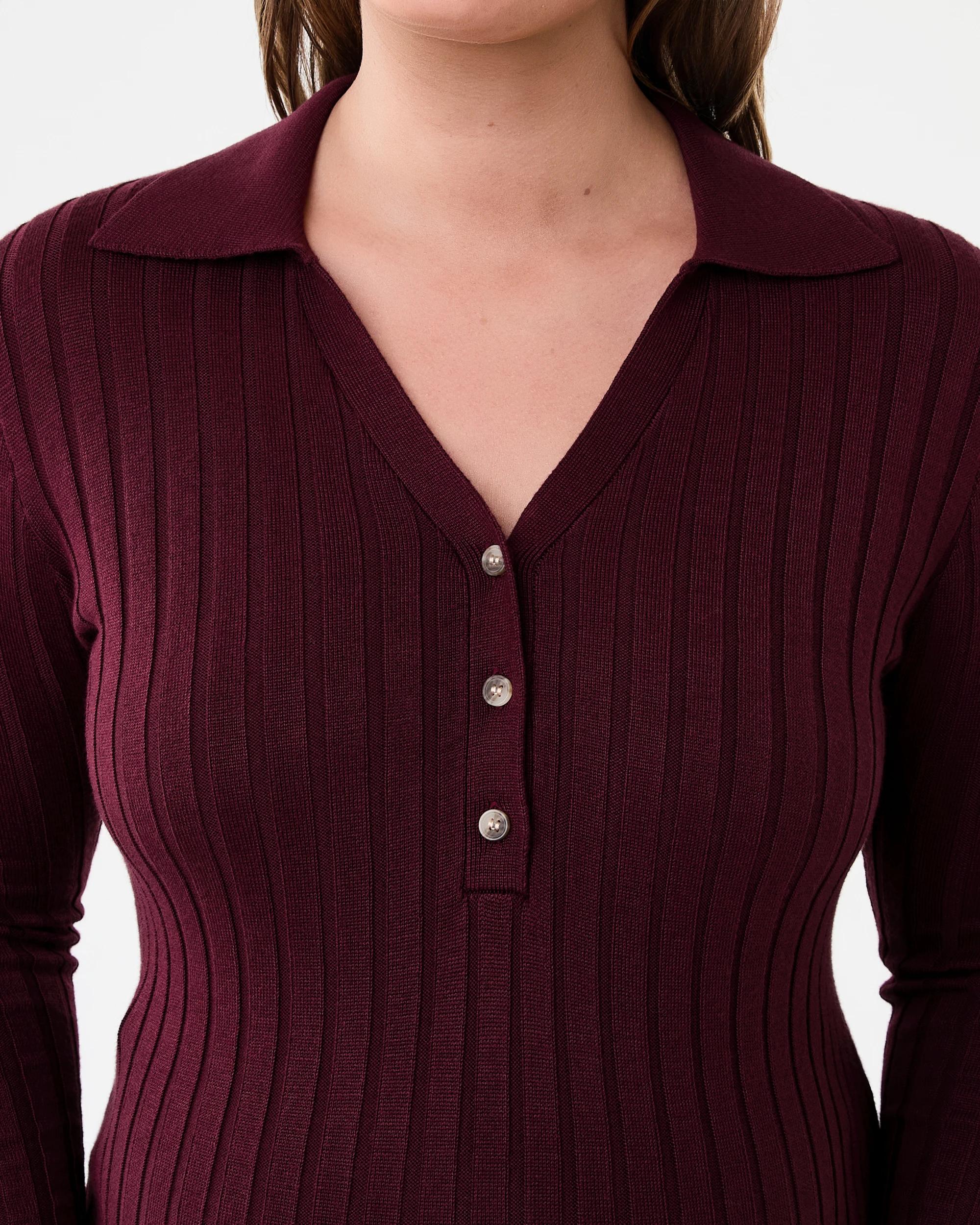 4 Maternity True Knit Dress Red Royale, 4 of 5