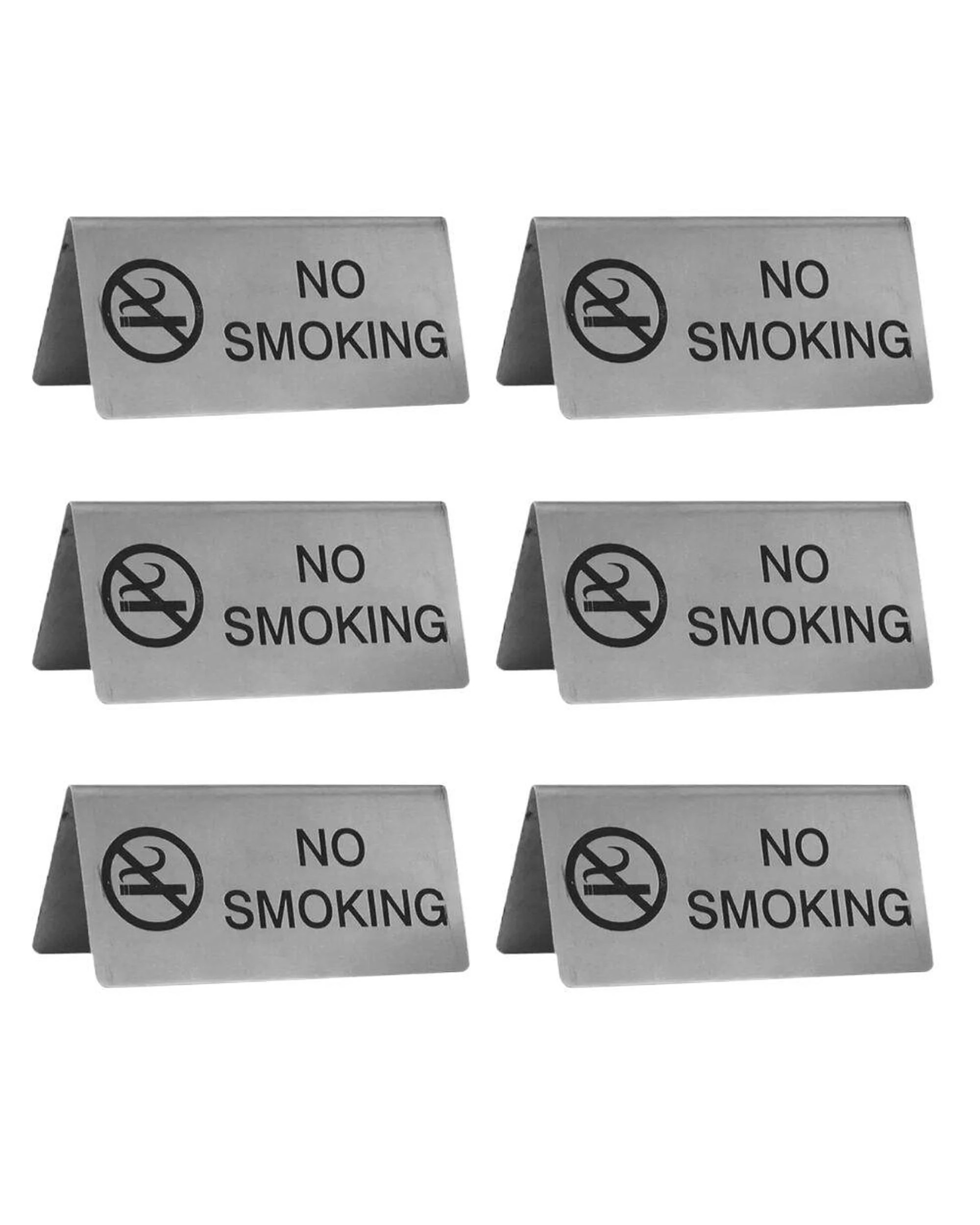 1 Trenton AFrame Stainless Steel No Smoking 100 x 43mm  Set of 6, 1 of 1