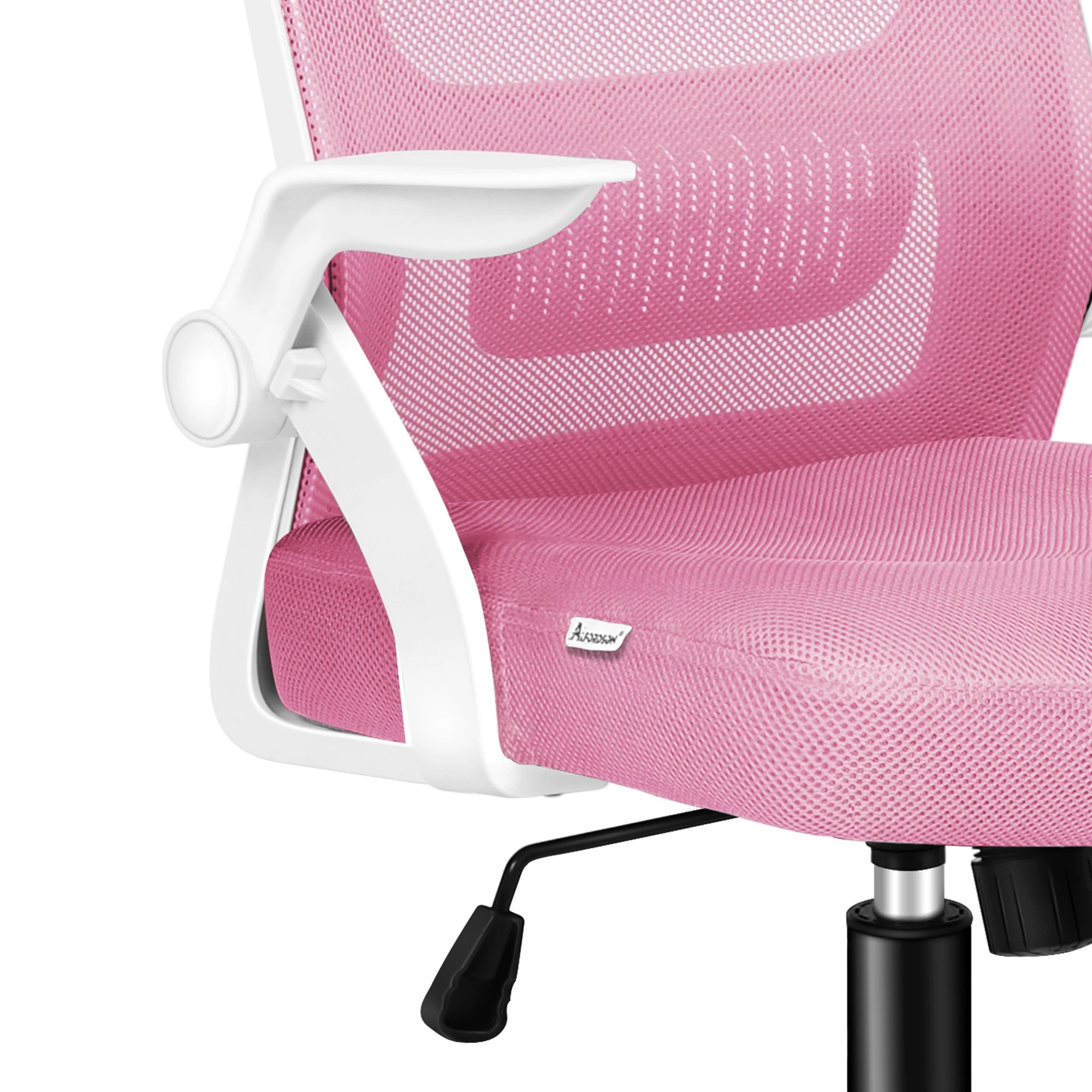 8 Alfordson Mesh Office Chair Executive Fabric Seat Tilt Gaming Computer - Pink, 8 of 10