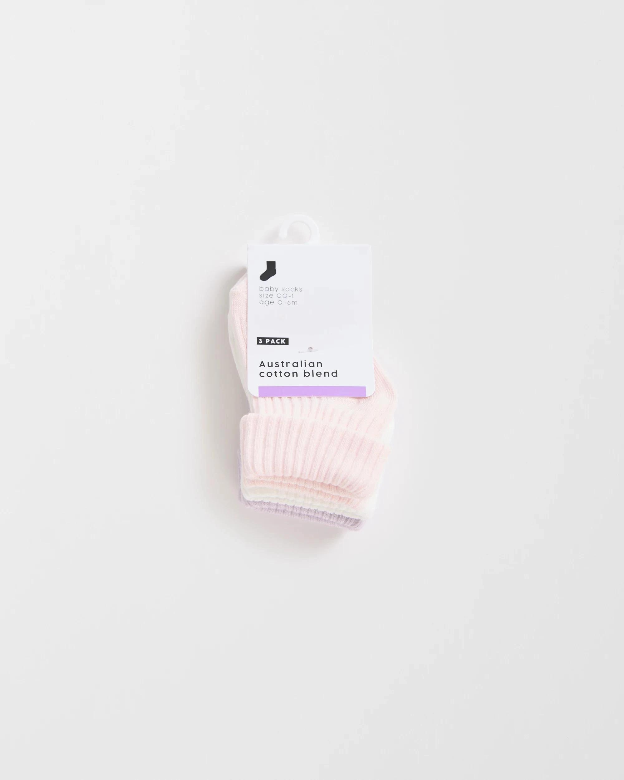 3 Target Baby Baby Unisex 3 Pack Turnover Socks PINK, 3 of 3