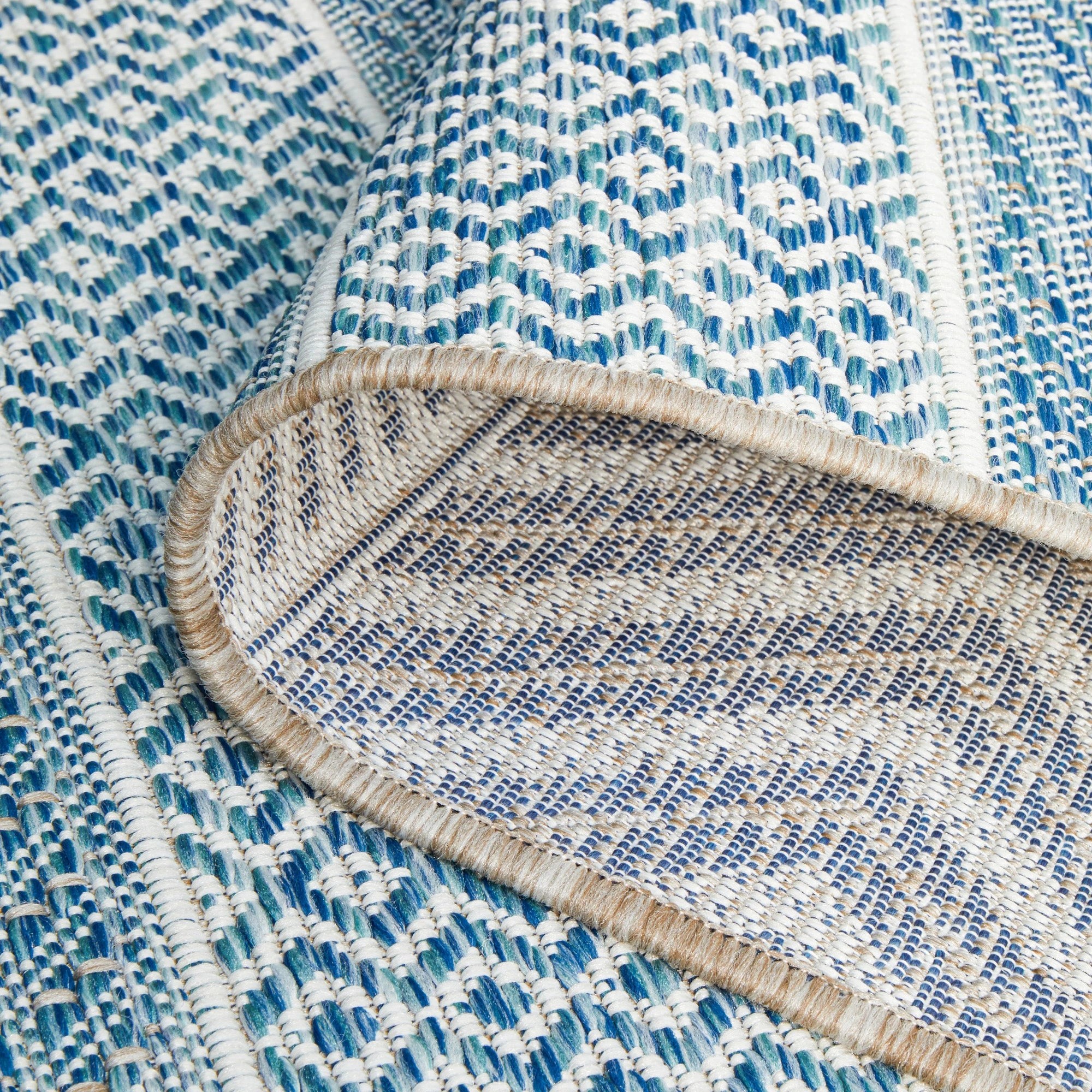9 Common Ground Rugs Portico 5505 290x200cm - Large Outdoor Rug - Blue, 9 of 9