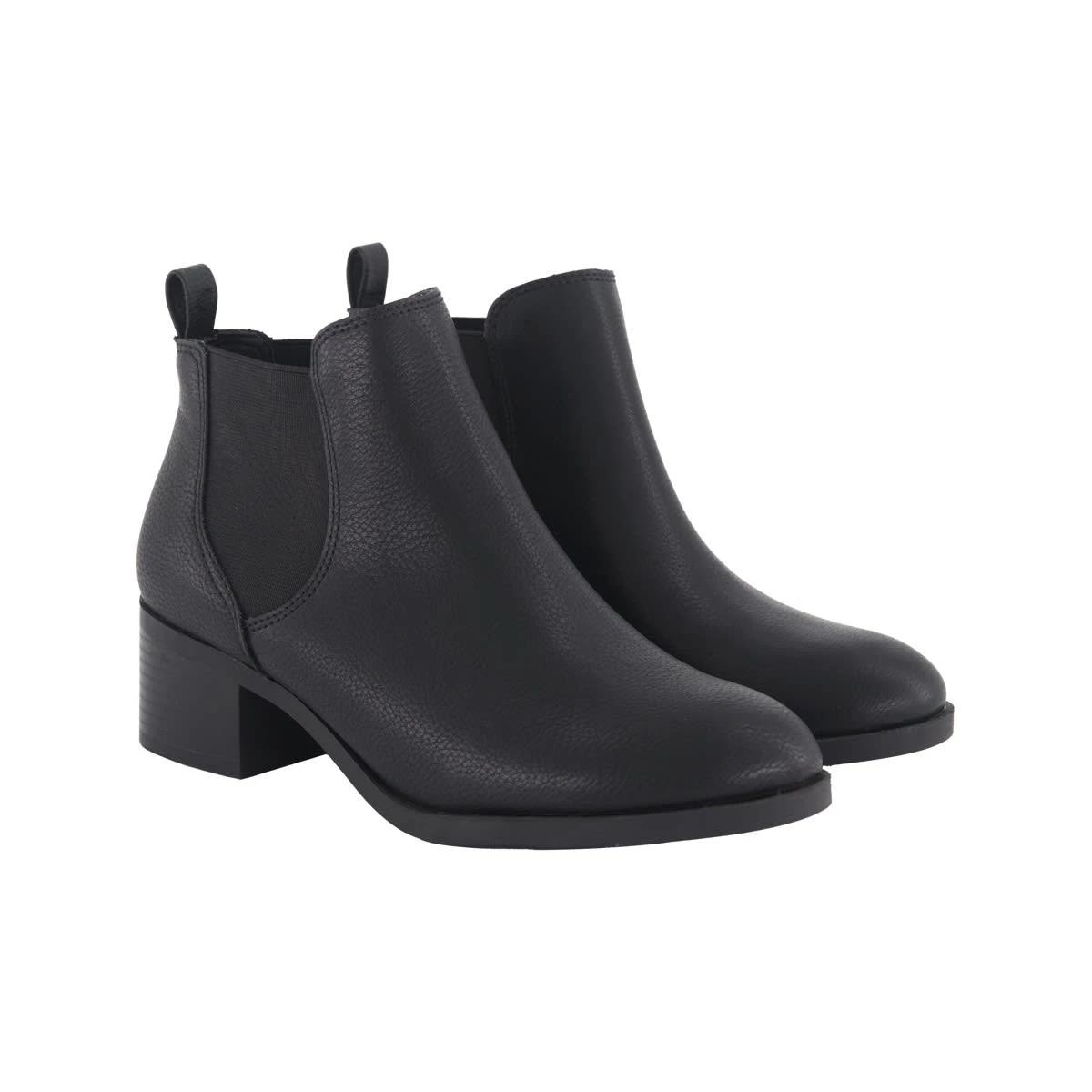 4 Mid Block Heel Boots Black, 4 of 4