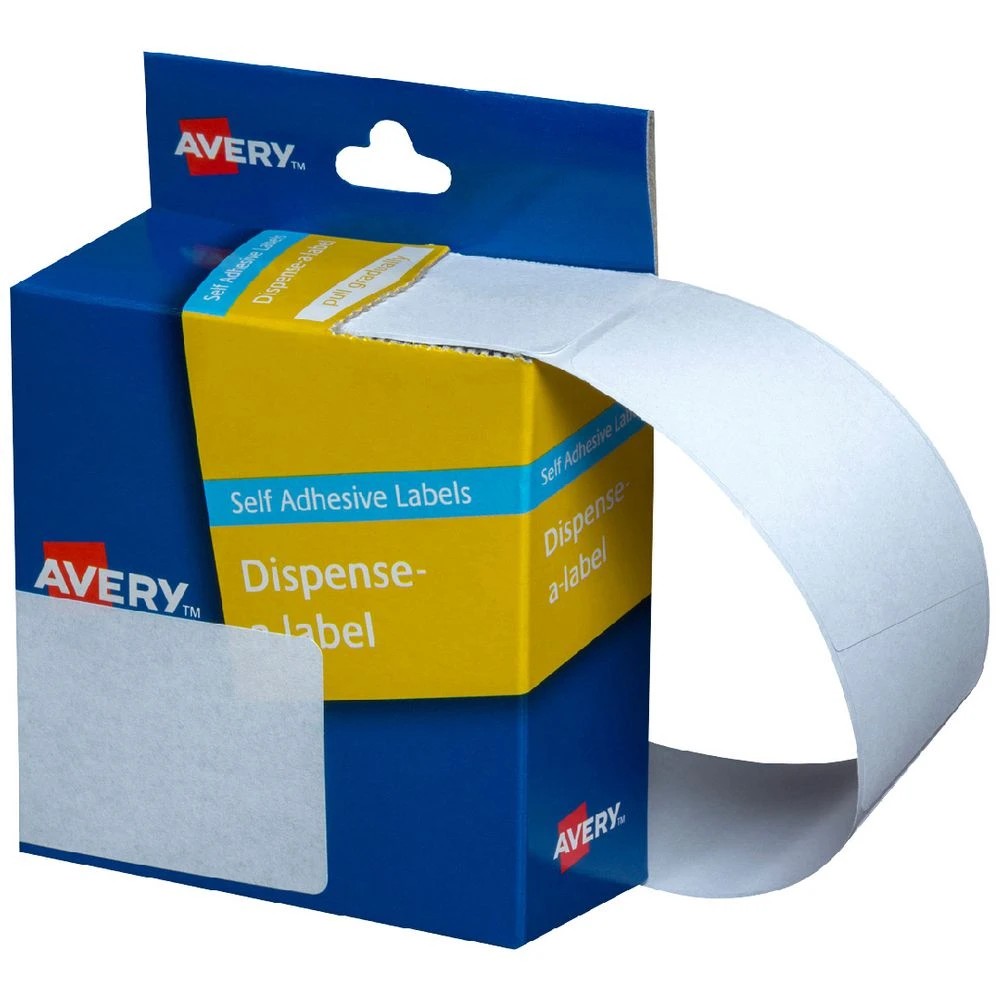 1 Avery Dispenser Labels Rectangle 44 x 63mm White 150 Pack, 1 of 2
