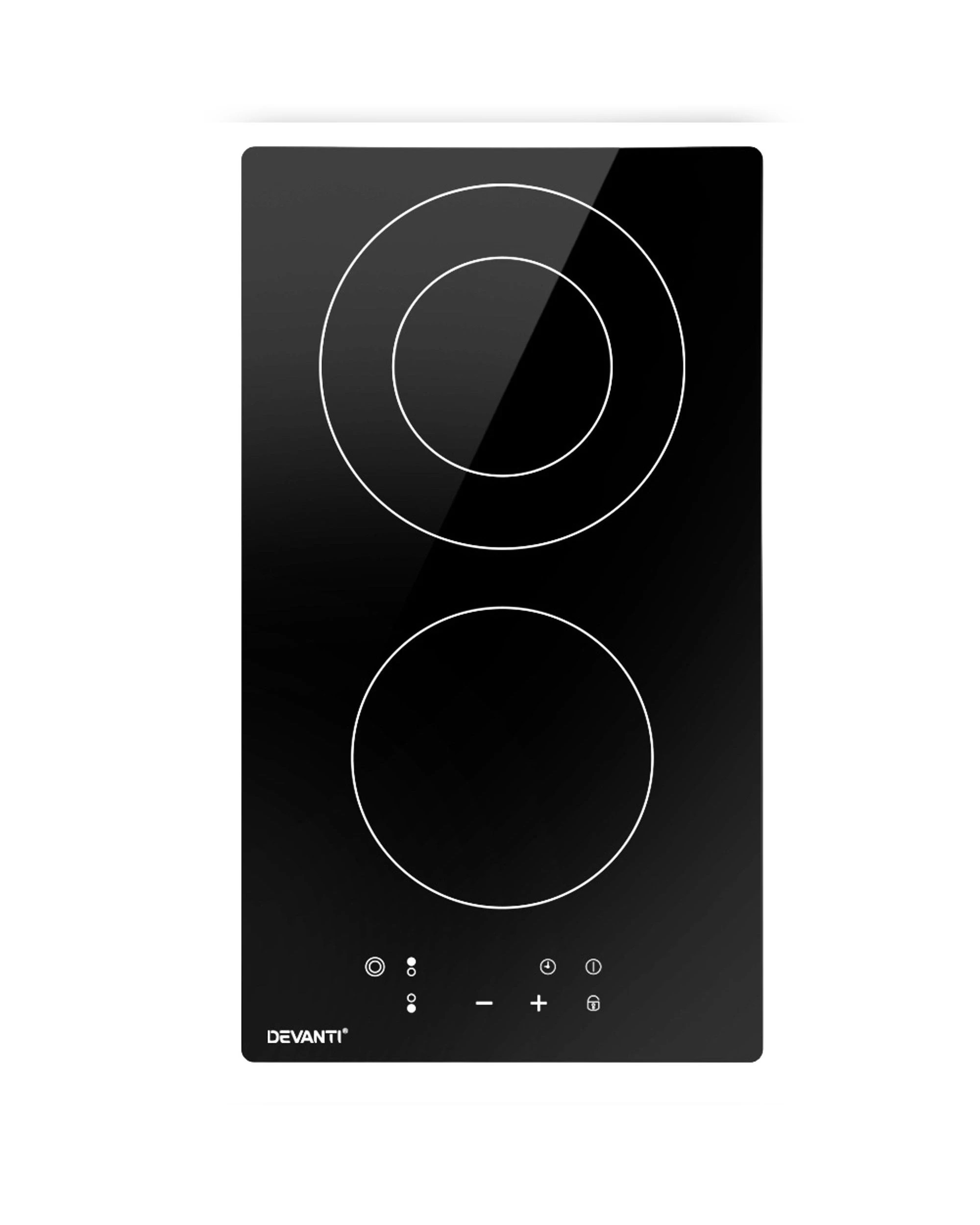 1 Devanti Electric Ceramic Cooktop 30cm - Black, 1 of 7