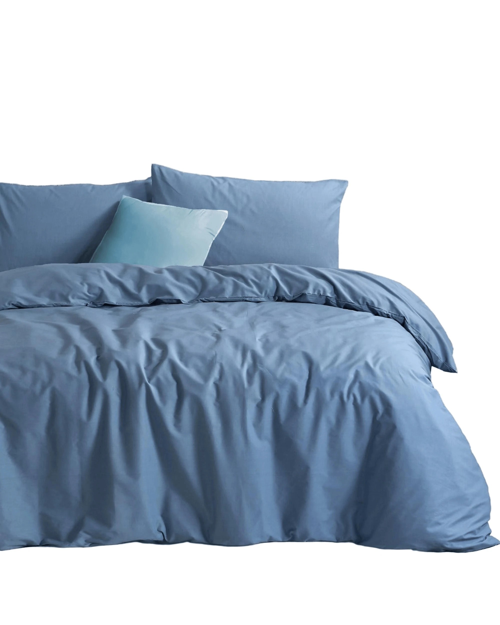 1 Amsons Quilt Cover Set - Queen Bed - Blue, 1 of 2