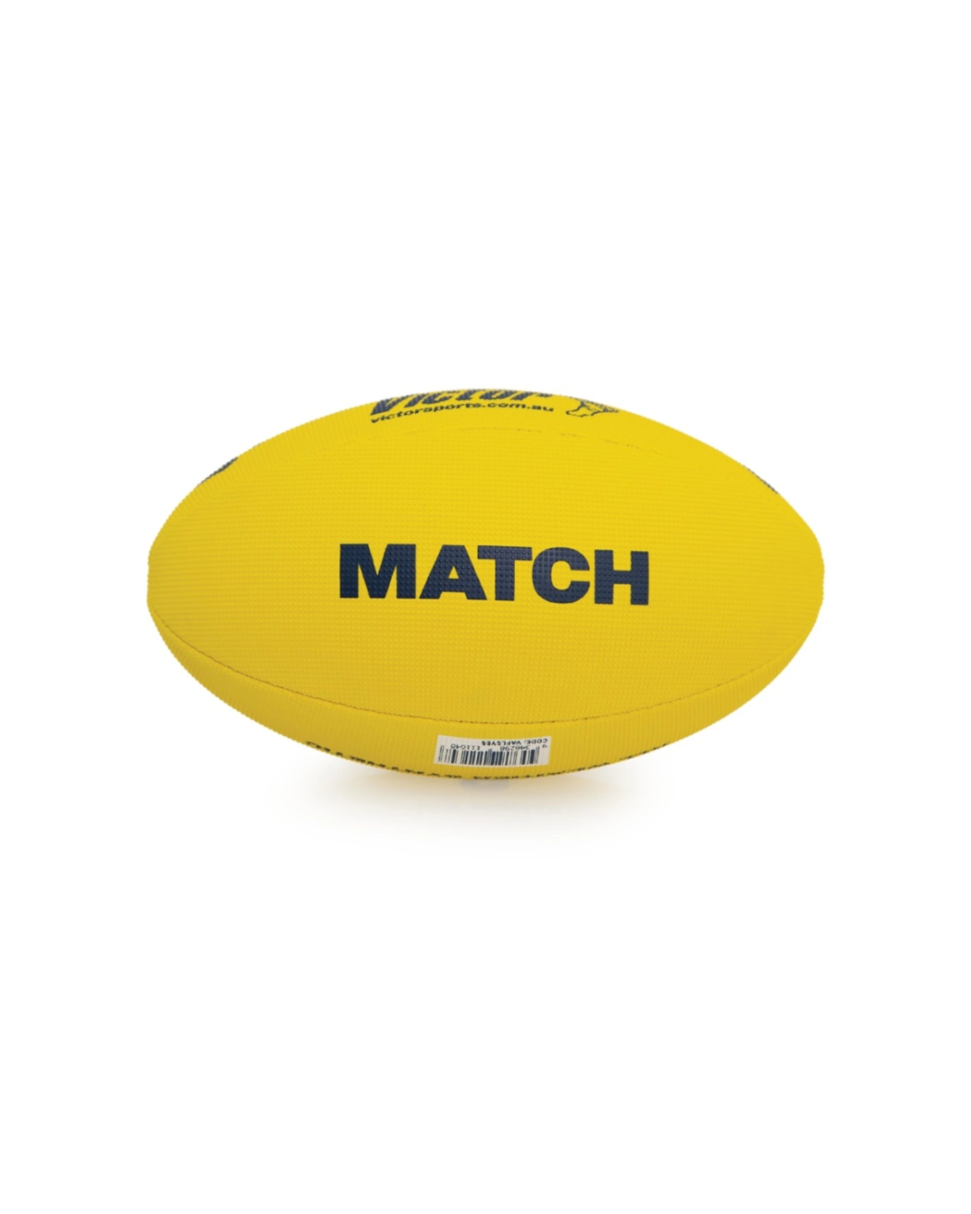 3 Victor Sports Synthetic Football Durable AFL Ball Size 3 Hand-Stitched - Yellow, 3 of 3