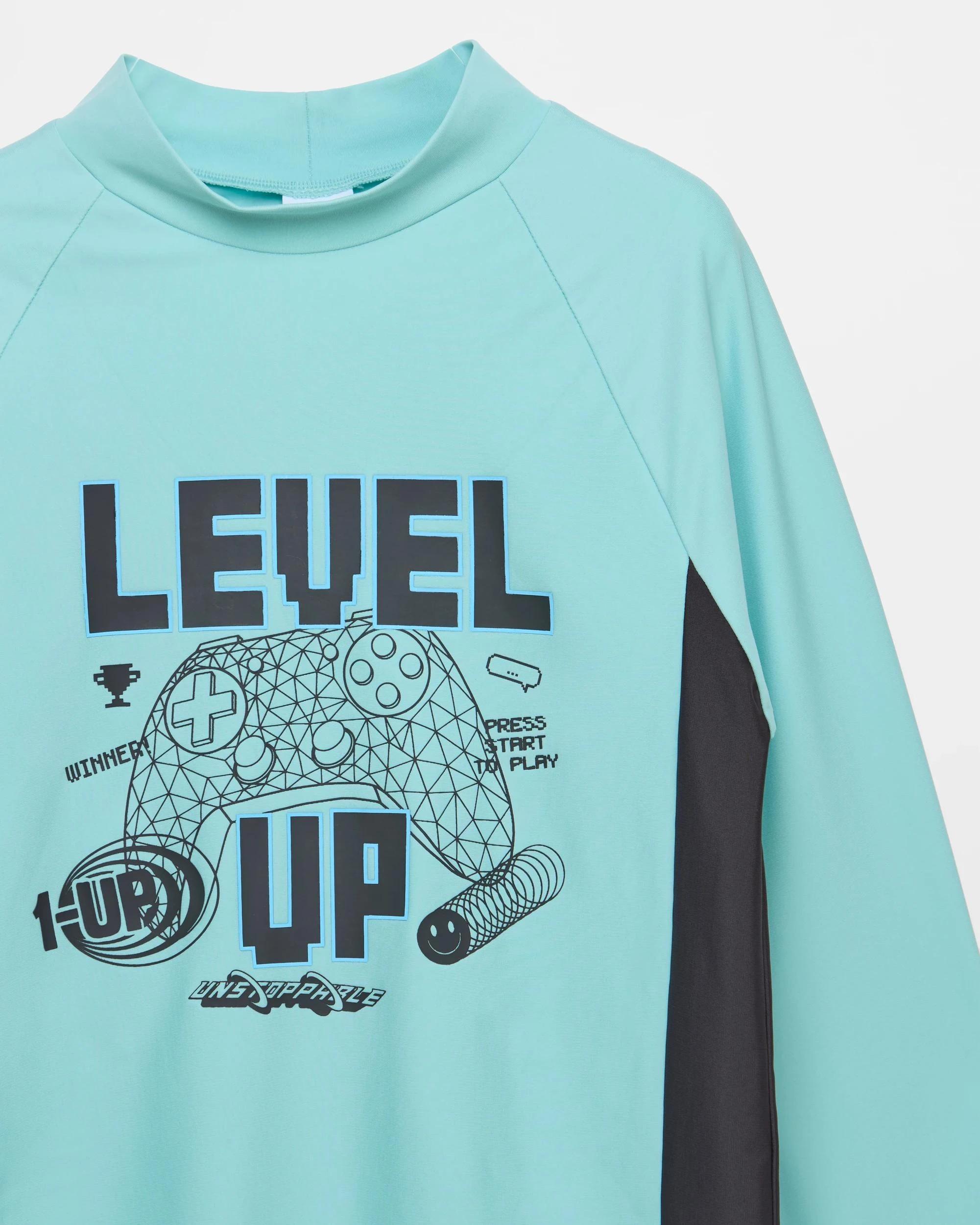 2 Target Swim Long Sleeve Rash Vest TEAL, 2 of 2