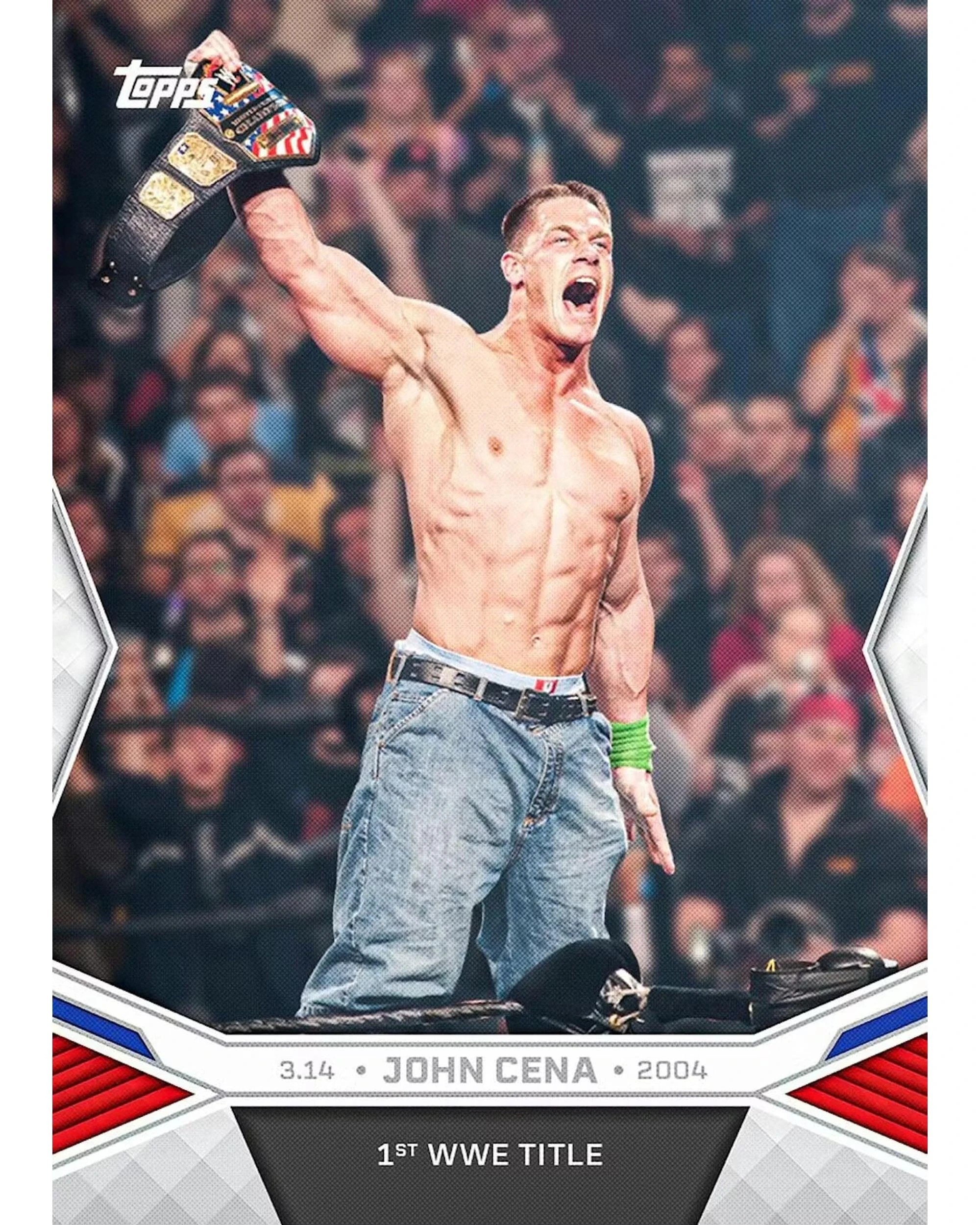 6 Topps 2025 WWE Wrestling John Cena Commemorative Collection Box, 6 of 6