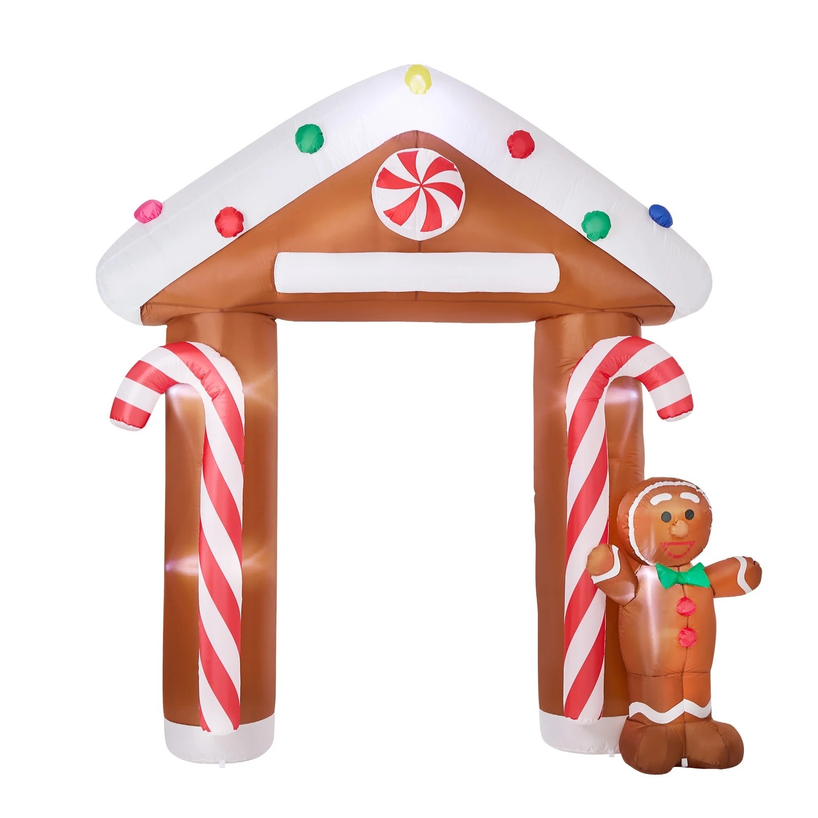 1 Tinseltown 2.8M Christmas Inflatable Archway LED Lights Party Xmas Decoration - Multi, 1 of 8