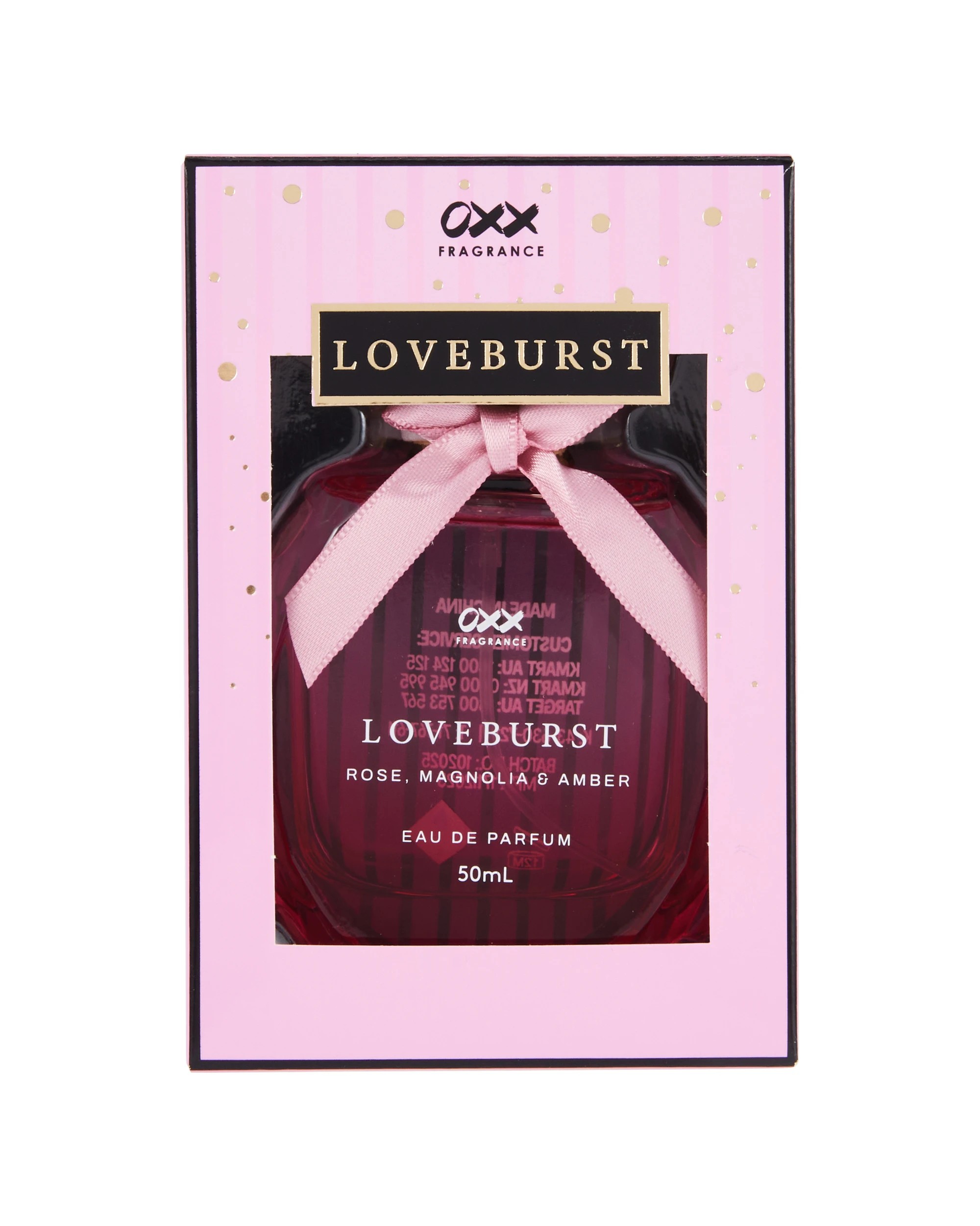1 OXX Fragrance Loveburst Eau De Parfum 50ml - Rose, Magnolia and Amber, 1 of 6