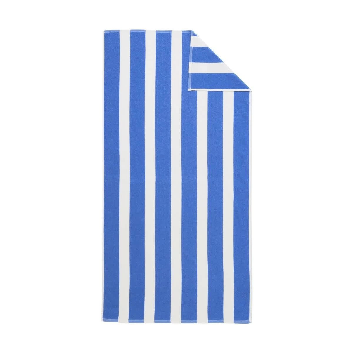 4 Stripe Cotton Beach Towel - Blue, 4 of 6