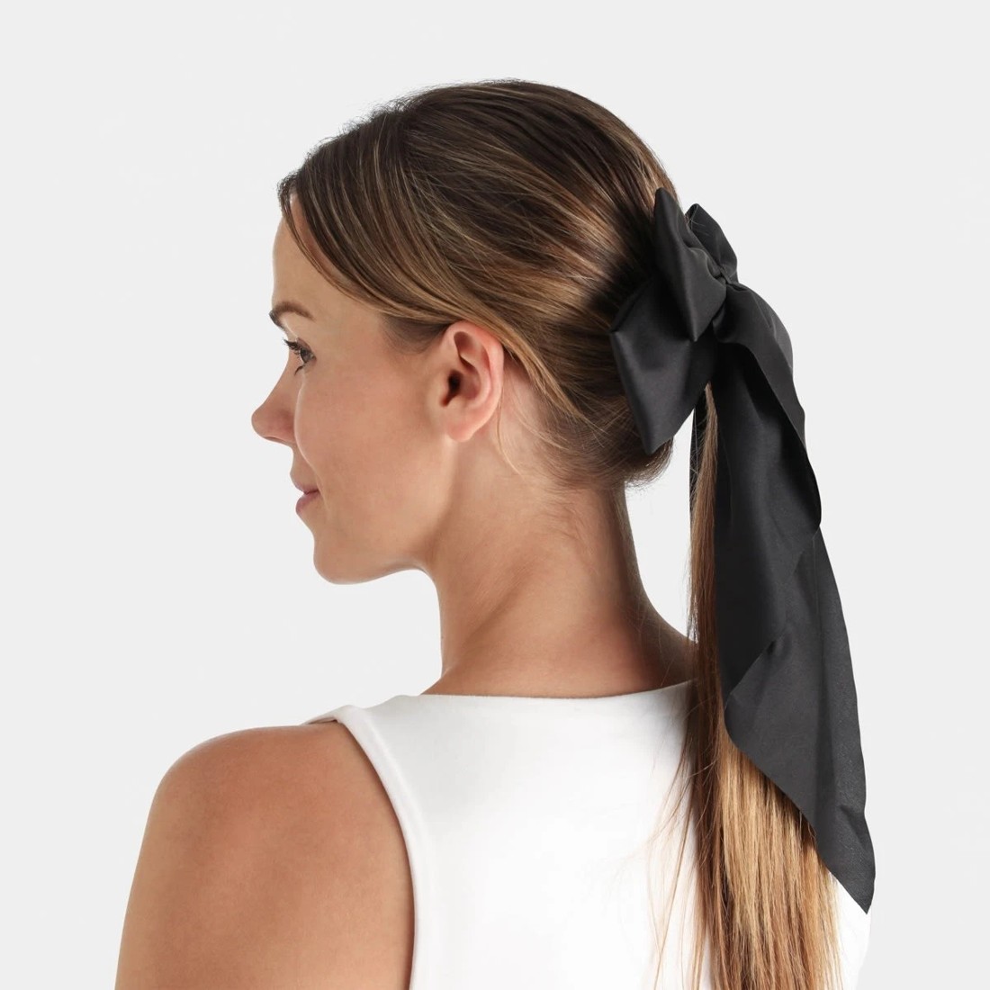 5 Black Barrette Large Bow Hair Clip, 5 of 6