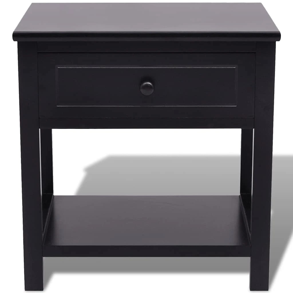 3 vidaXL Bedside cabinet Ample Storage - Black, 3 of 7