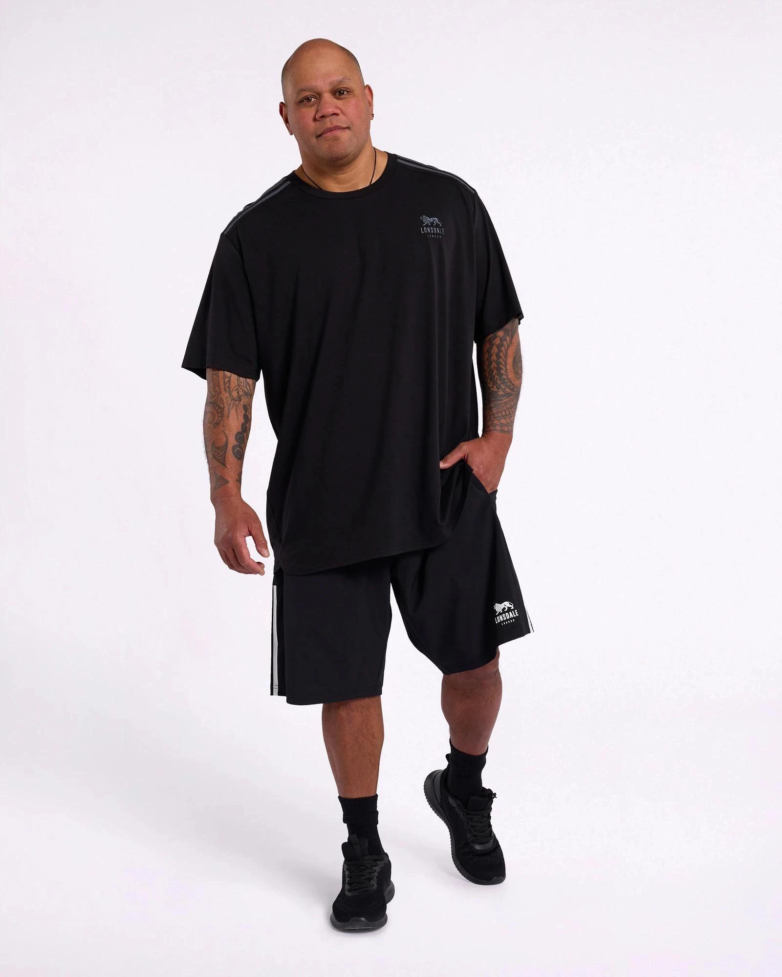 5 Plus Size Active T-Shirt - Lonsdale London BLACK, 5 of 5