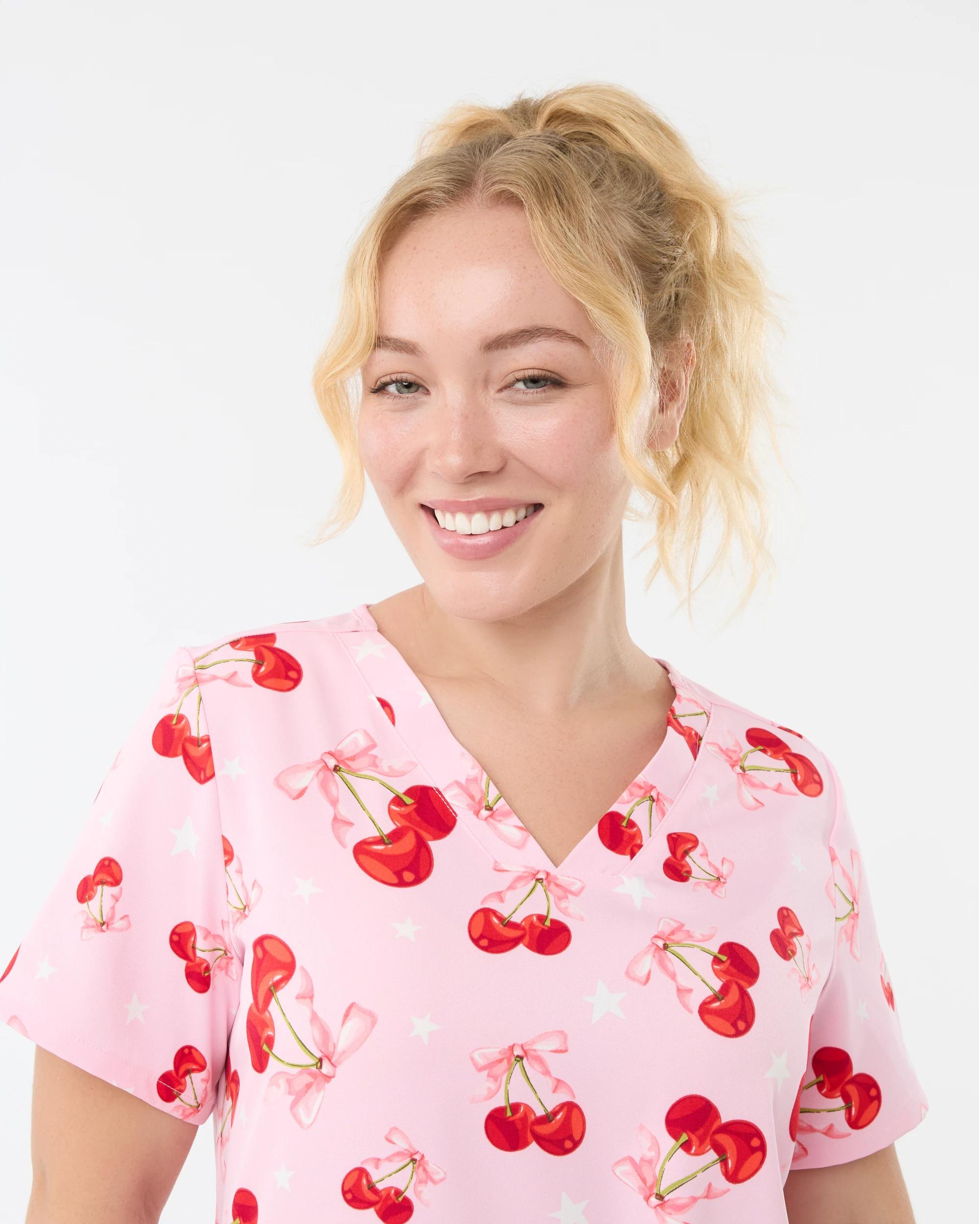 6 Scrub Top Pnk Cherry, 6 of 10