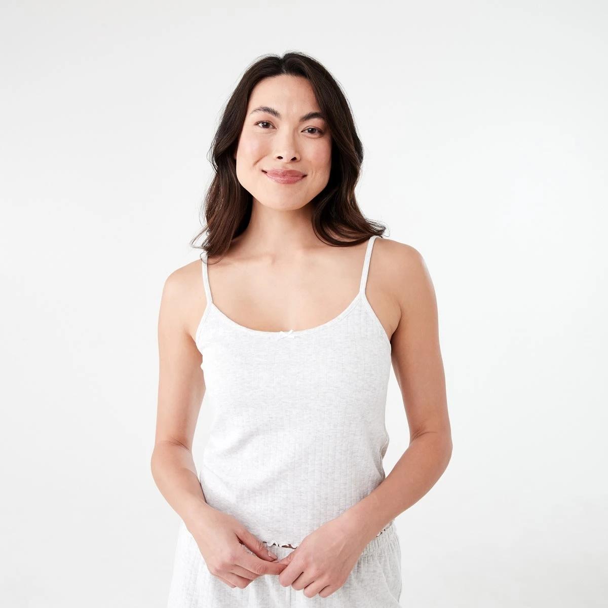 1 Rib Sleep Cami WHITE MARLE, 1 of 7