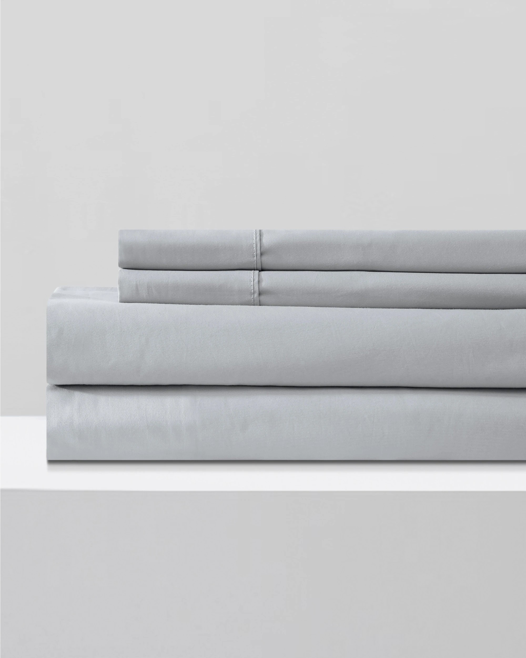 3 ESSN 500TC Cotton Sateen Sheet Set - King Bed - Silver, 3 of 5